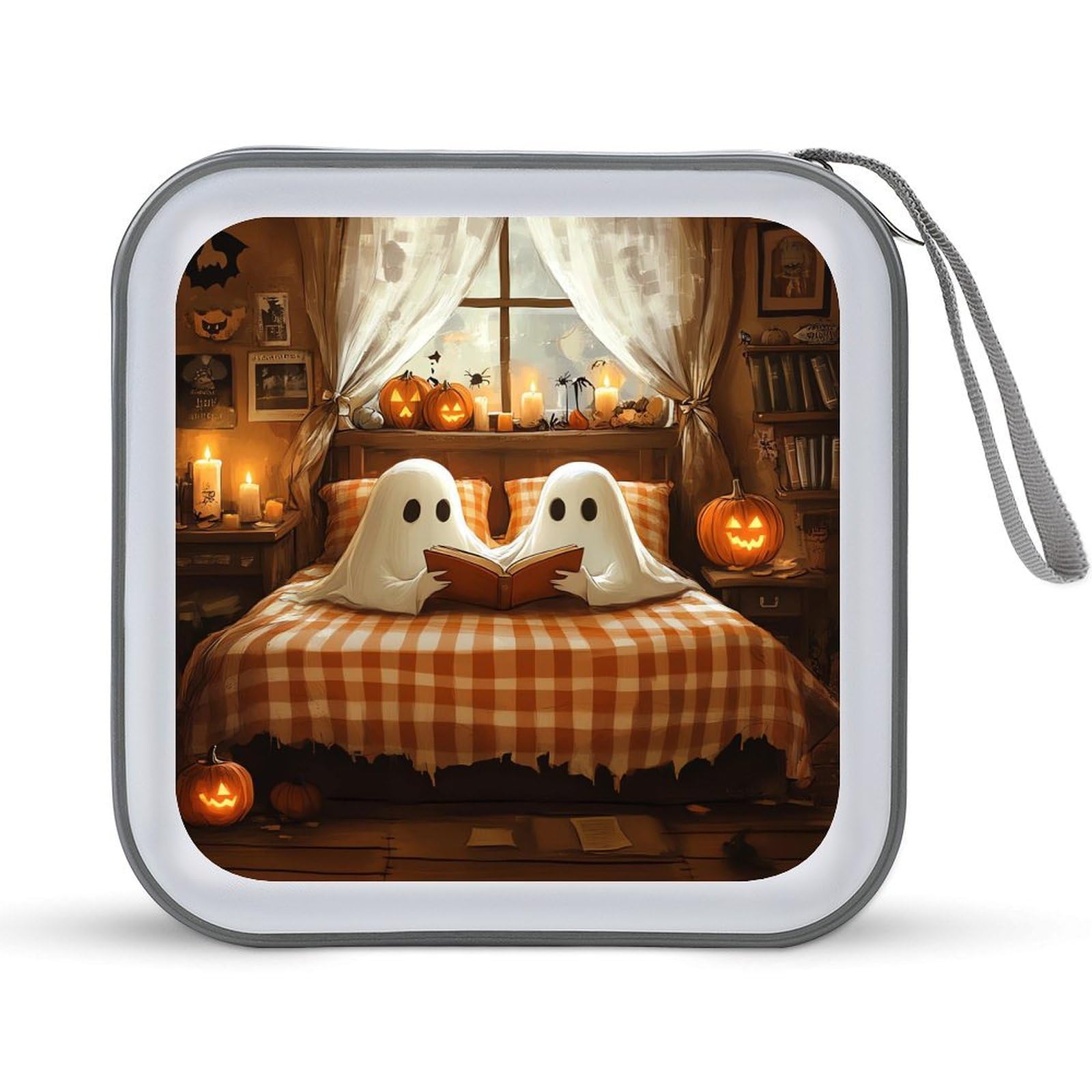 Ghost Reading Book CD Case Plastic DVD Case Holder Wallet Disc Storage Organizer for Car Travel