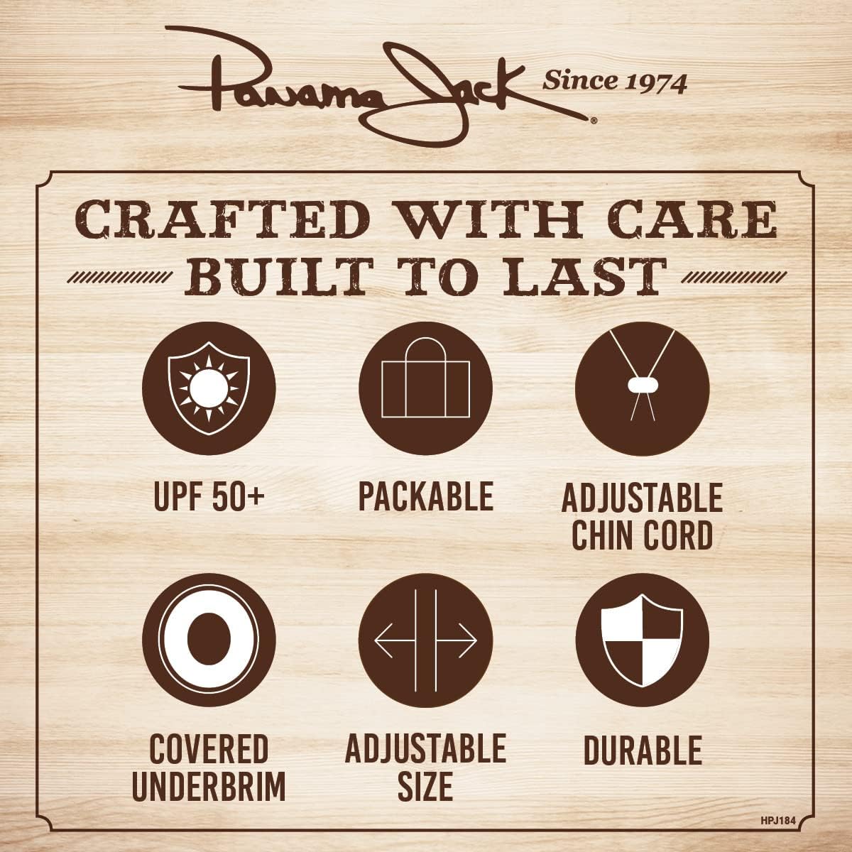 Panama Jack USA Bucket Hat - Lightweight, Packable, UPF (SPF) 50+ Sun Protection, 2 3/4" Big Brim - Image 3