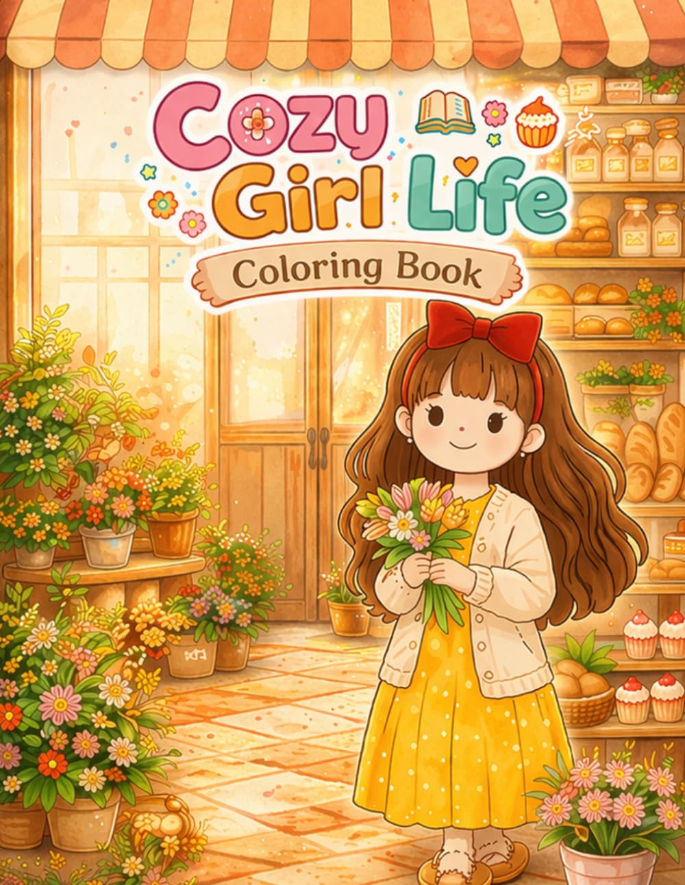 Cozy Girl Life Coloring Book: A Relaxing Coloring Book of Warm, Peaceful & Happy Moments