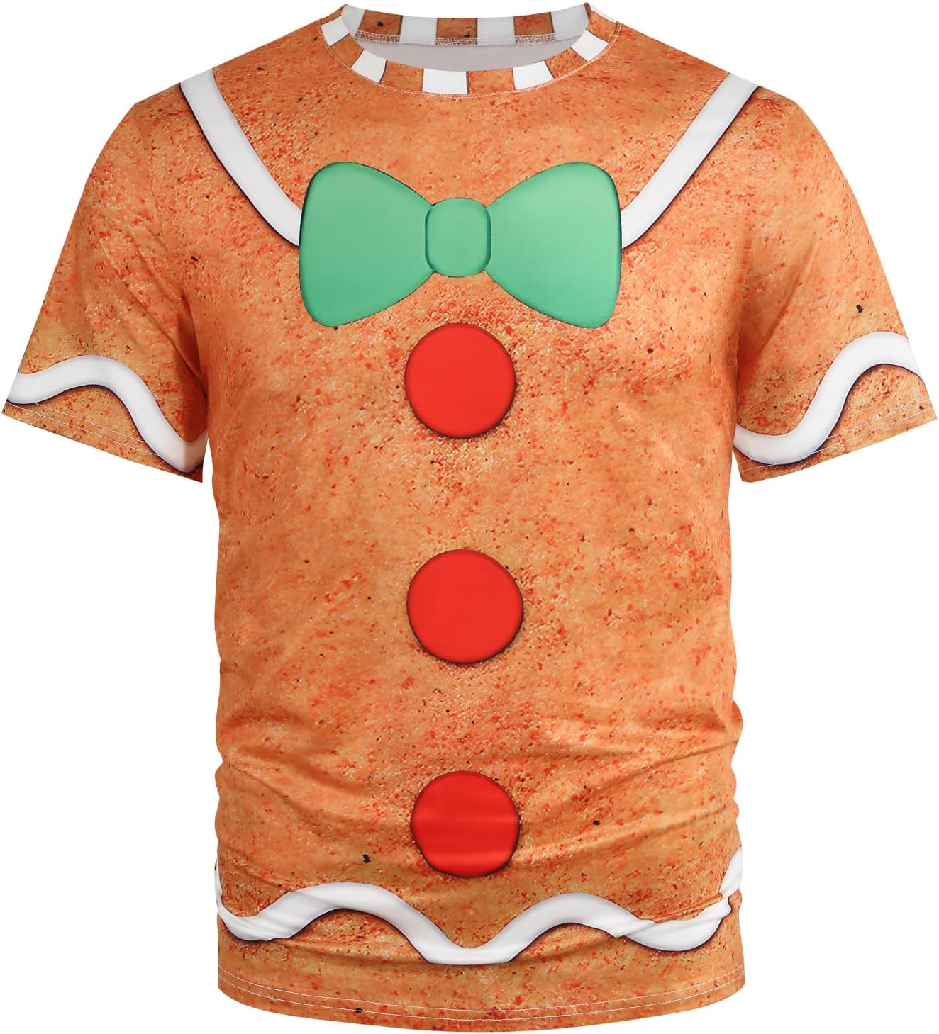 Colorful House Adult Santa's Elf Costume Unisex Christmas Elf T-Shirt Costume Printed Graphic Tee