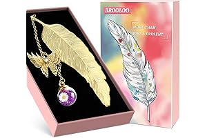 Christmas Stocking Stuffers for Women: Metal Feather Bookmark Vintage Gifts for Women...