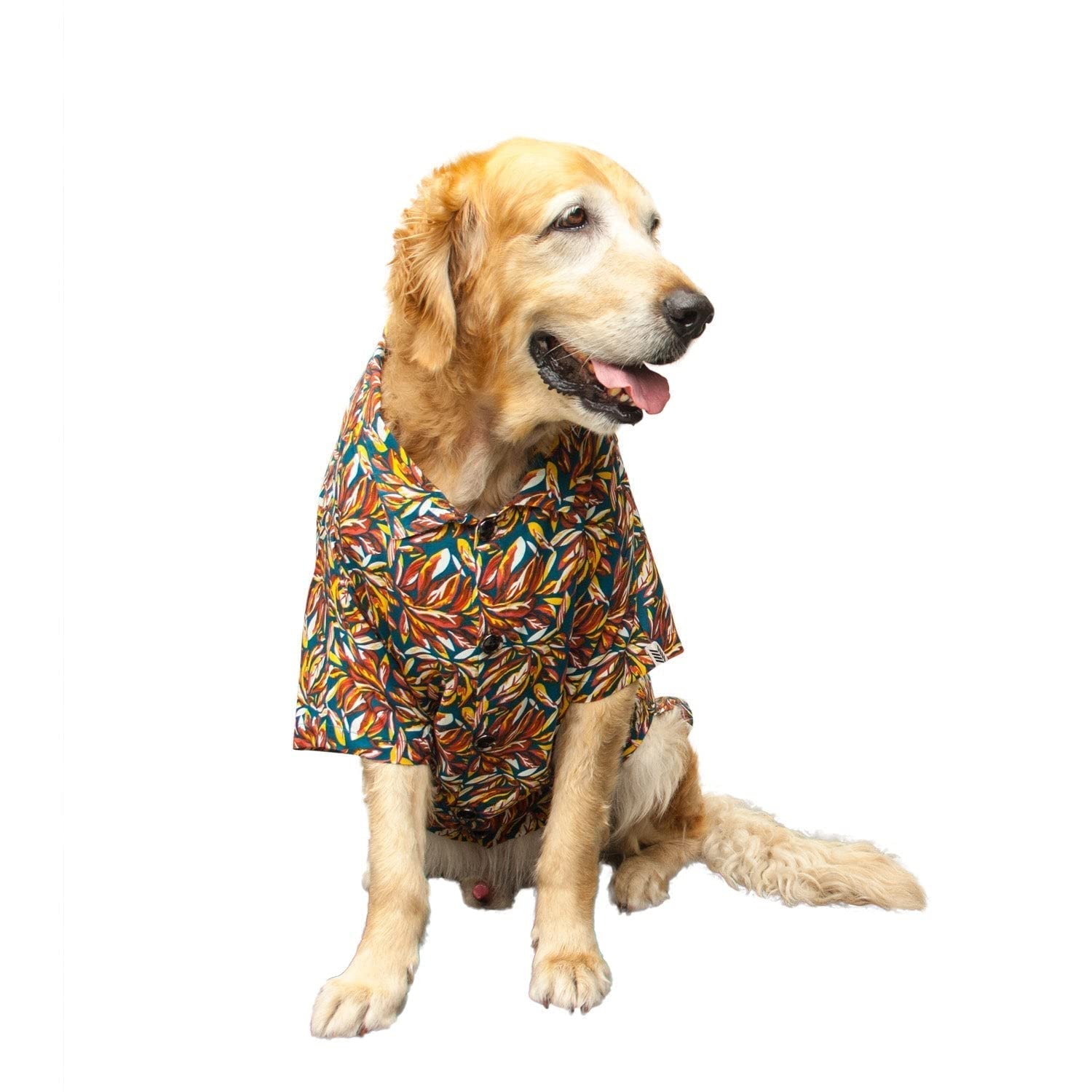 Ruse Pet Autumn Jungle Printed Dog Shirt | SoftTech Fabric Half Sleeves/Apparel/Clothes Shirt Gift for Small/Big Dogs.(S) (B0BH12YD38) Amazon Price History, Amazon Price Tracker