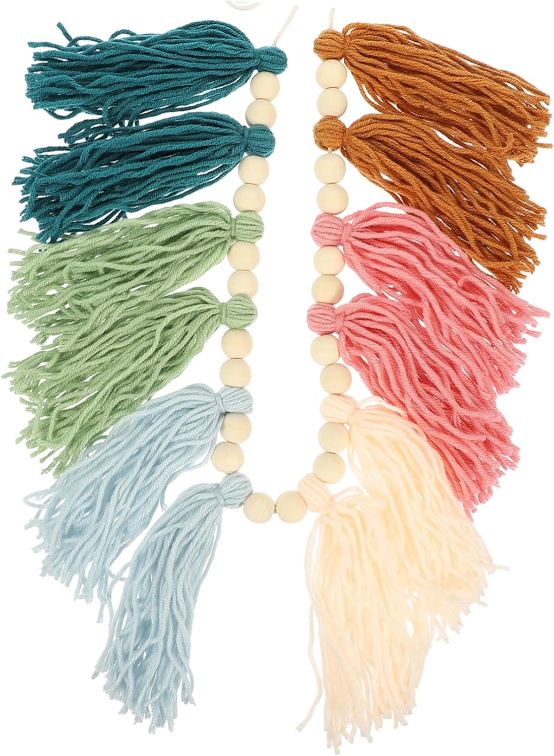 IMIKEYA 4pcs Decorative Hand-Woven Tassel Beads Wall Pendant for Home Decor Elegant Indoor Hanging Decoration for Photography and Unique Interior Style