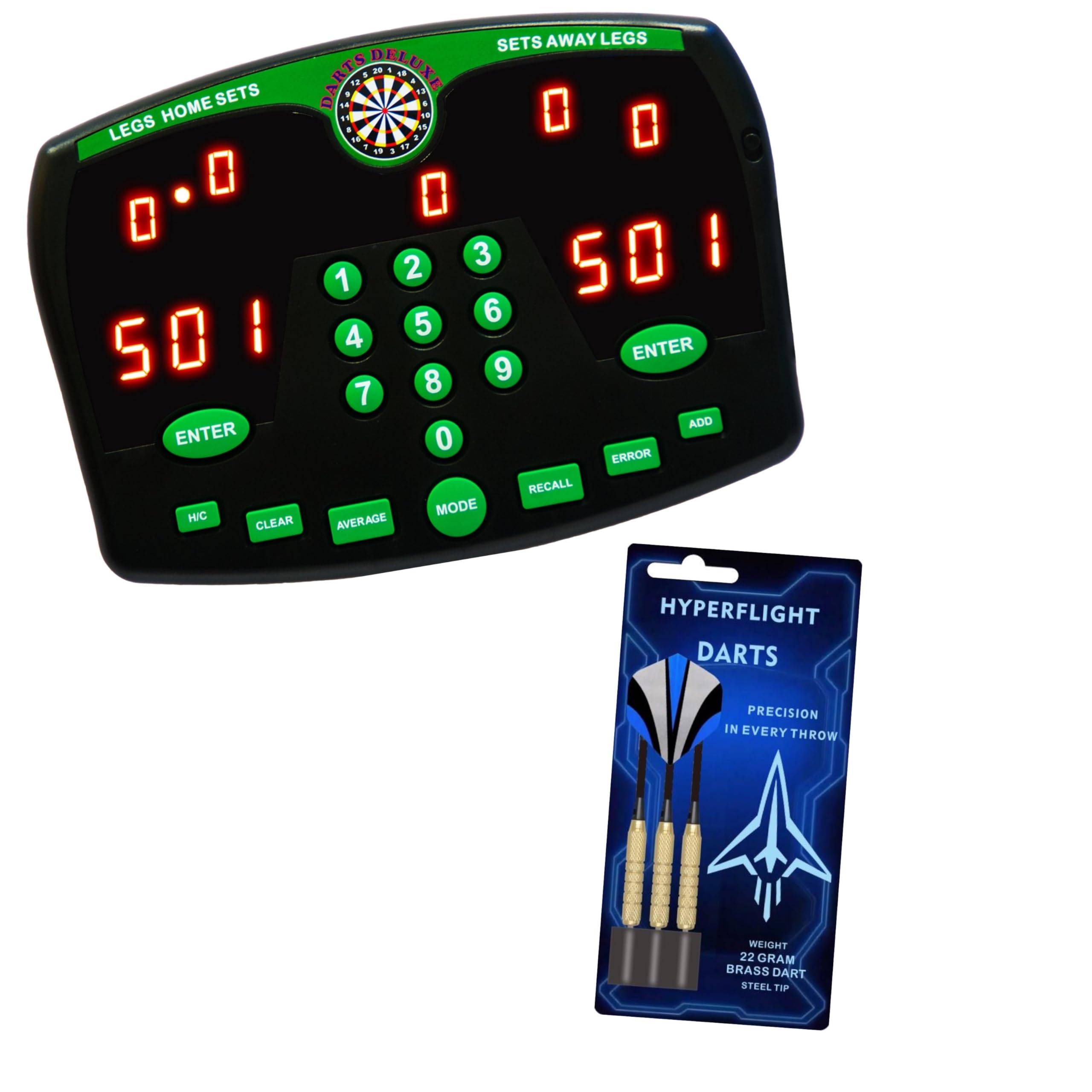 Dart Deluxe Dart Scorer & Hyperflight Darts Set
