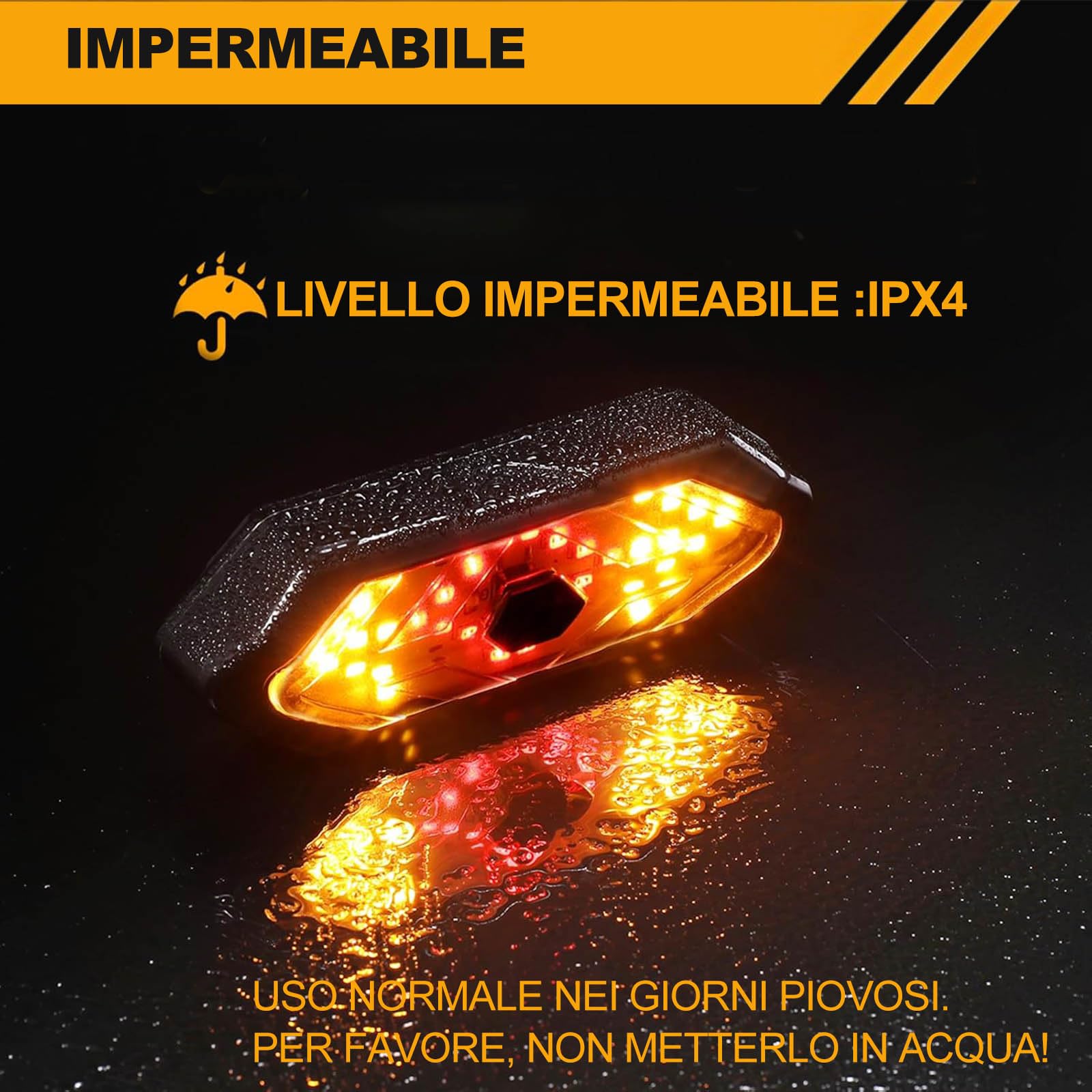 EBUYFIRE Luce Posteriore da Corsa, Luce Posteriore USB Ricaricabile & Impermeabile, 5-6 Modalità di Illuminazione Luci per da Strada e Mountain Bike