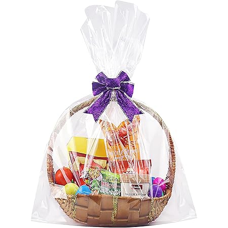 Christmas Cellophane Gift Bags 10pcs Large Holiday Gift Wrap 24x30 Inch