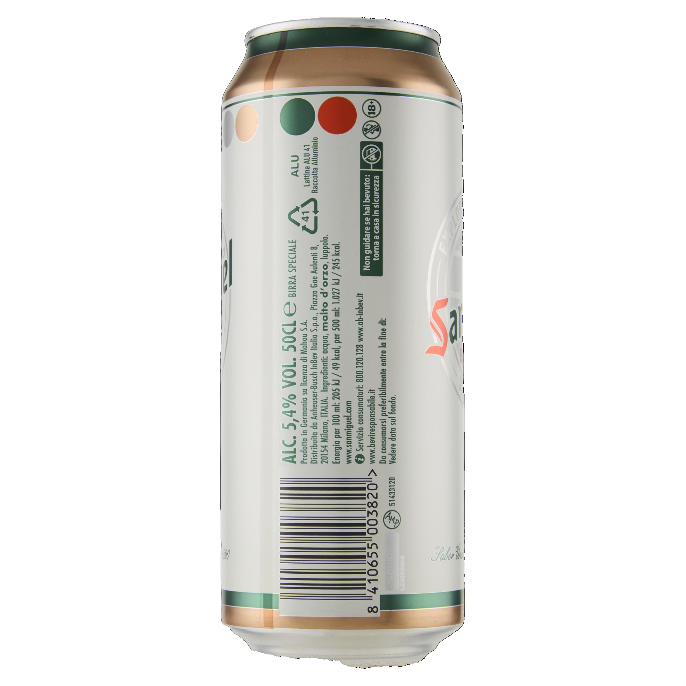 San Miguel Especial, Birra Lattina, Cassa, Pacco da 24x50cl