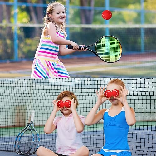Miniatura 7 de Vinsot Paquete de 24 pelotas de tenis a granel, pelotas de presión estándar para entrenar jugadores principiantes jóvenes, pelota de ejercicio para
