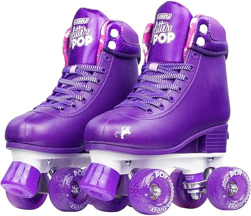 Miniatura 8 de Crazy Skates Patines ajustables para niñas y niños, colección Glitter Pop, tamaño ajustable para adaptarse a cuatro tamaños