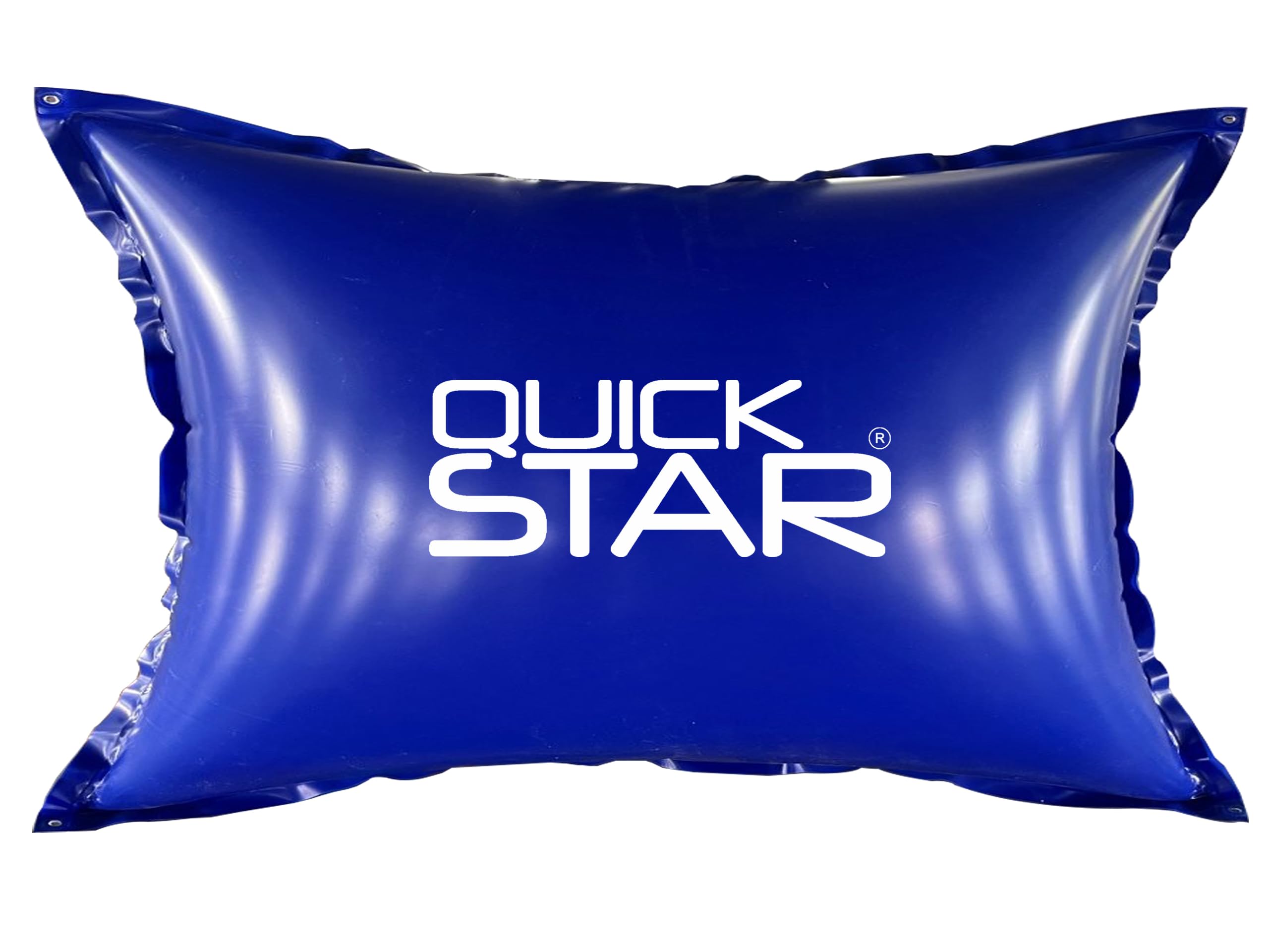 QUICK STAR Cojín de piscina de 200 x 400 cm, color azul, cojín de aire para piscina de invierno, 4 cuerdas y kit de reparación, cojín de invierno