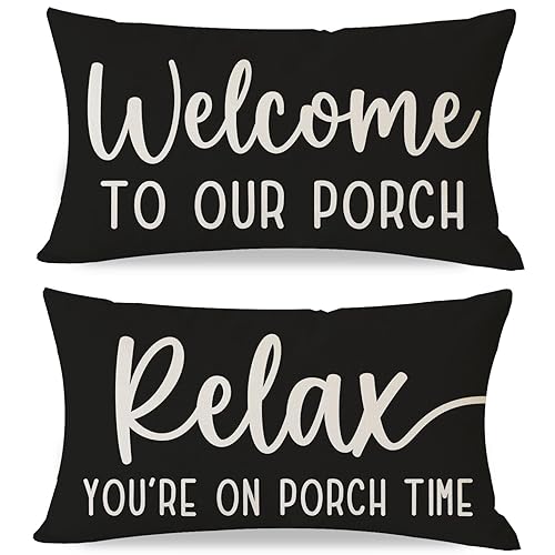 PANDICORN Decorative Throw Pillow Covers 12x20 Inch Set of 2