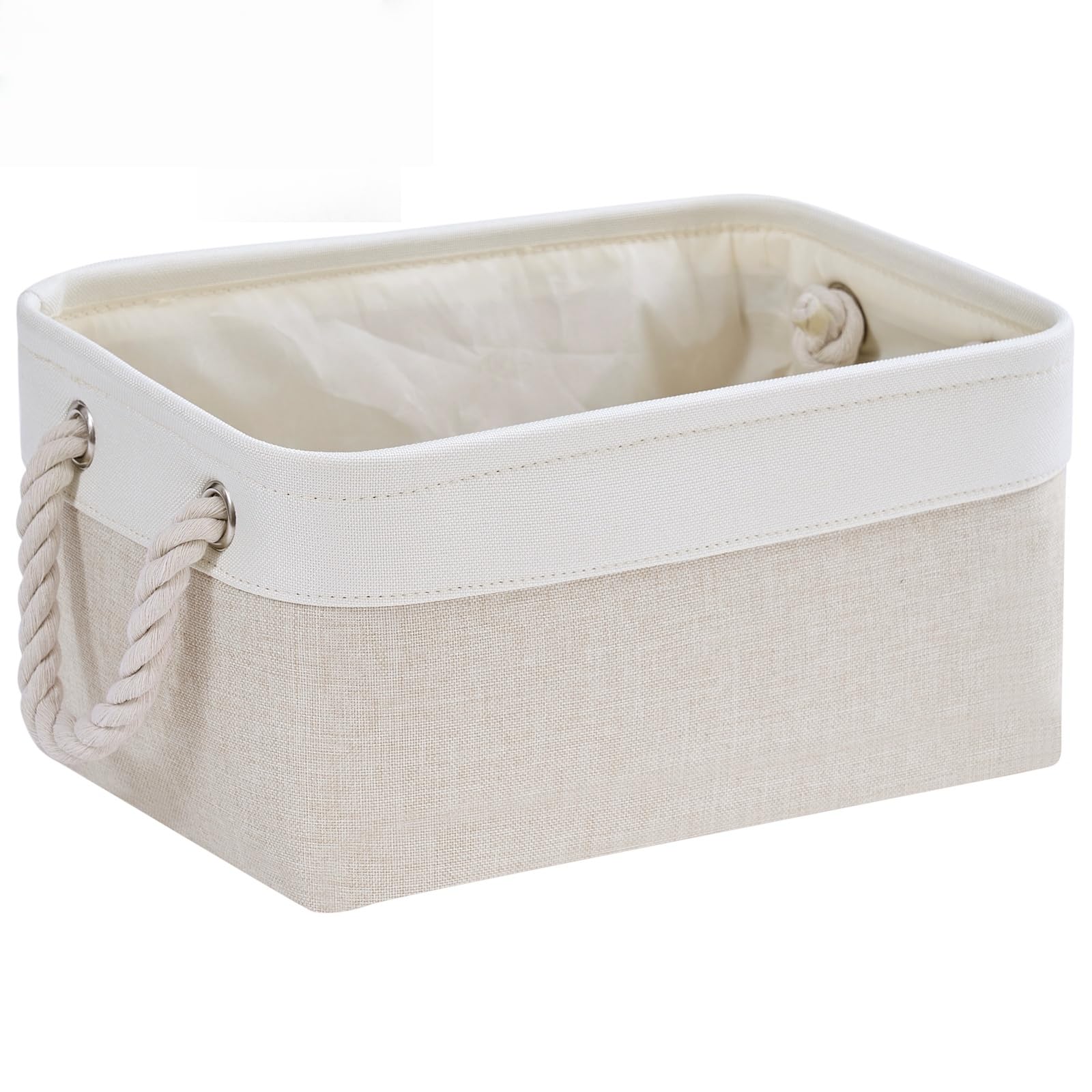Mangata Fabric Storage Box, Thickened Storage Basket with Handles for Shelves Toy (M, 1 Pack)
