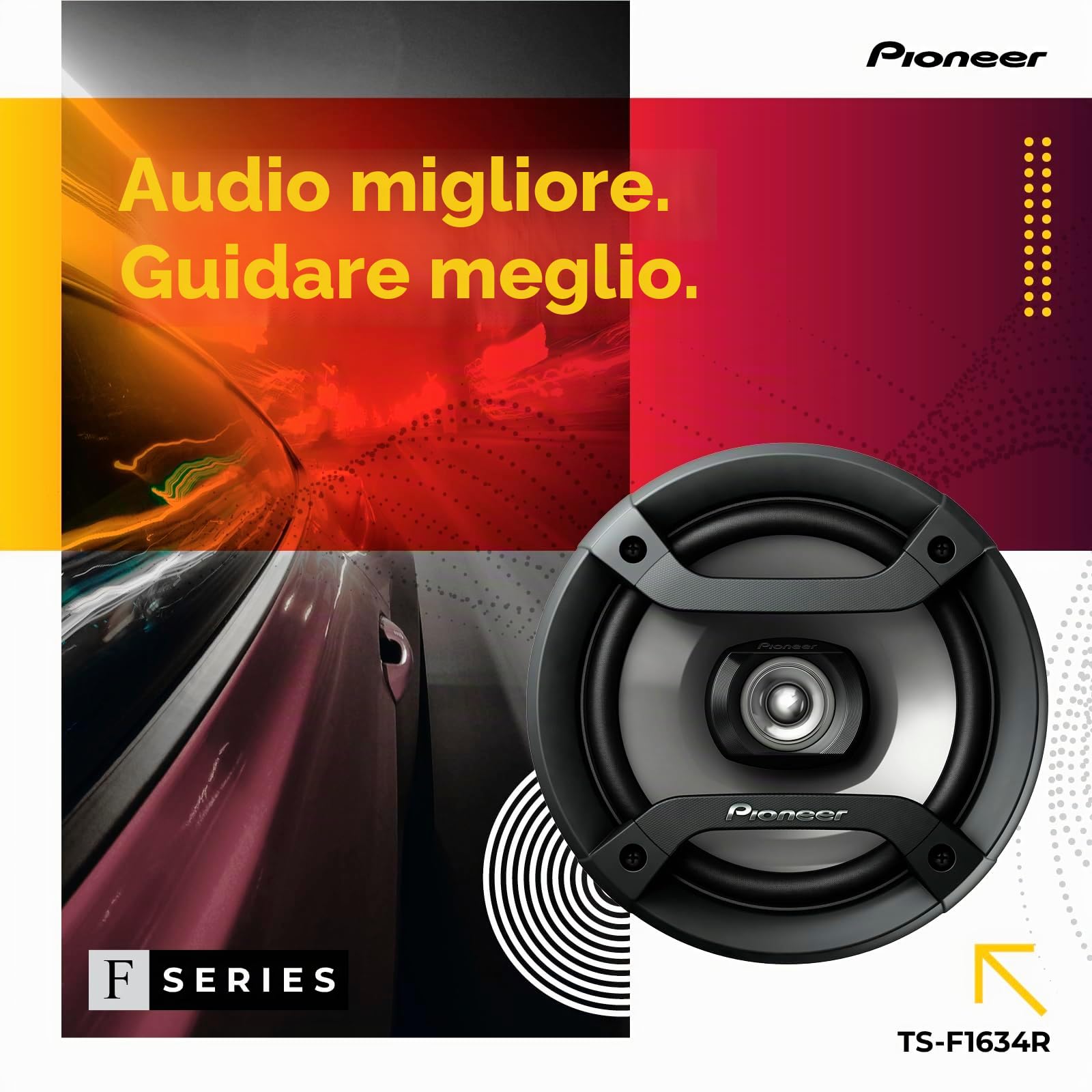 Pioneer TS-F1634R Rotondo 2-vie altoparlante auto