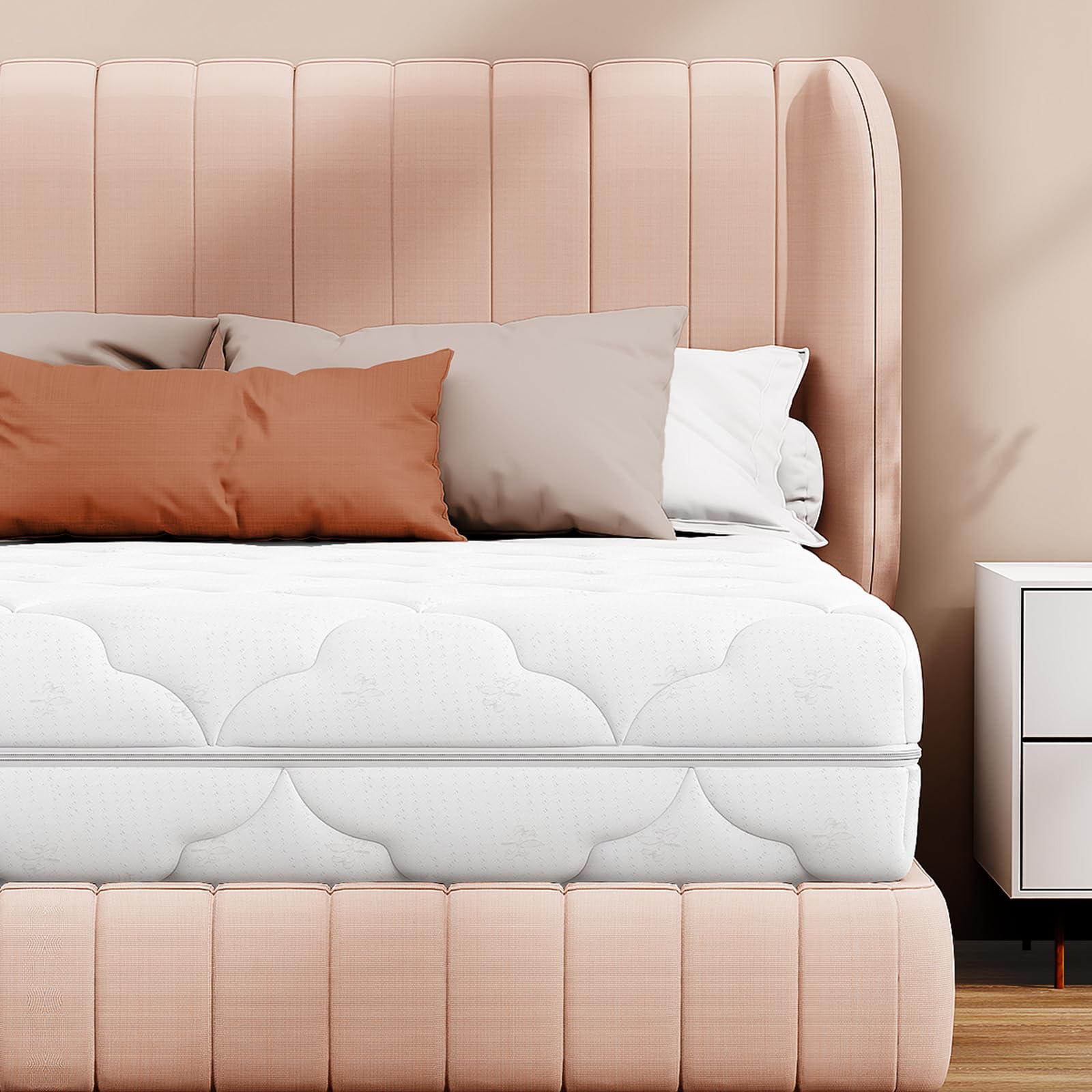 wowttrelax Double Mattress 4ft6, 15cm Foam Mattress with 2 Hardness Levels, Breathable Removable Cover, Double Bed Mattress in a Box, for Pressure & Back Pain Relief (4ft6 Double (135x190x15cm))