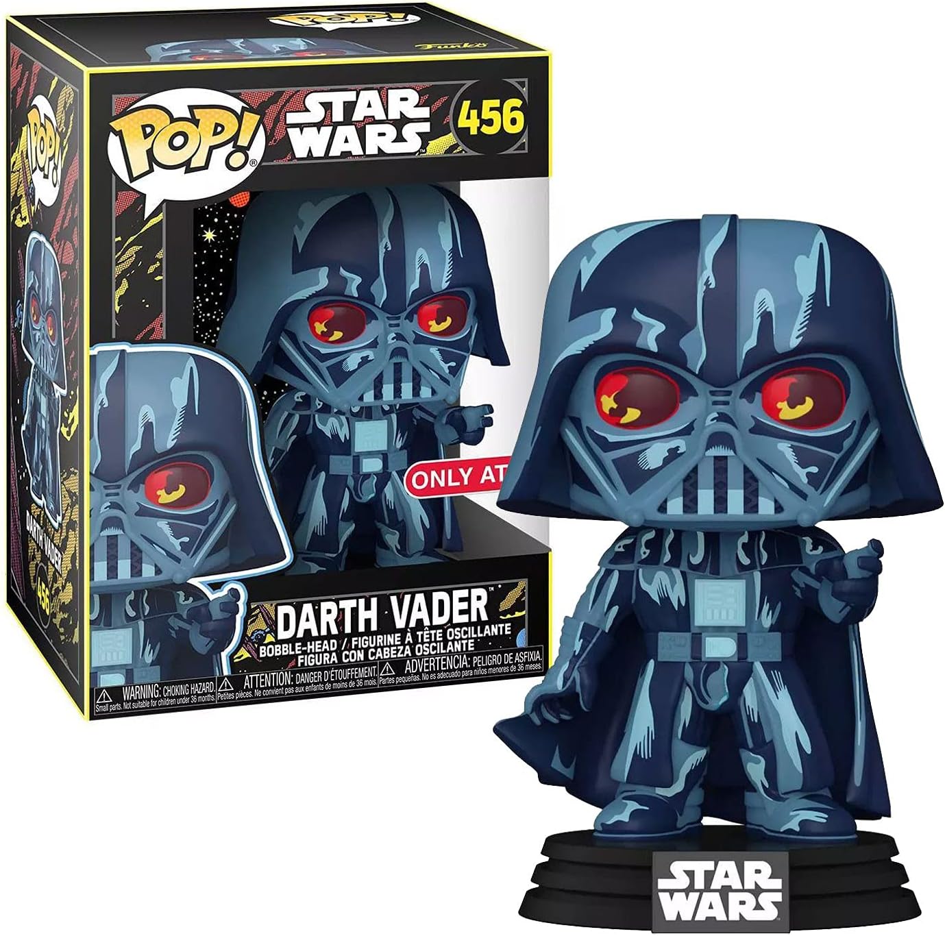 POP! Star Wars Retro Art Exclusive Darth Vader #456 w/ Acrylic Case