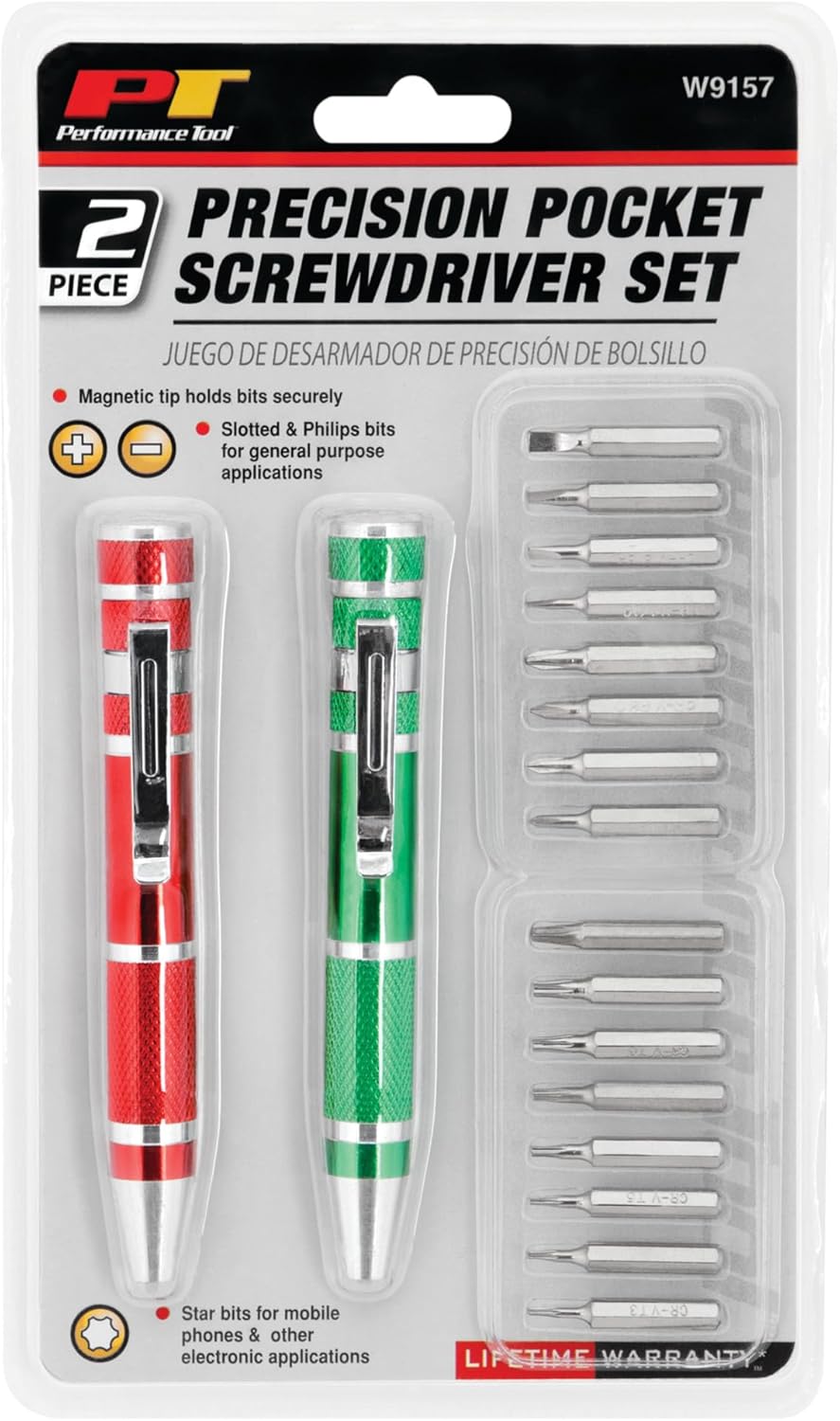 Performance Tool W9157 2-piece Precision Screwdrivers