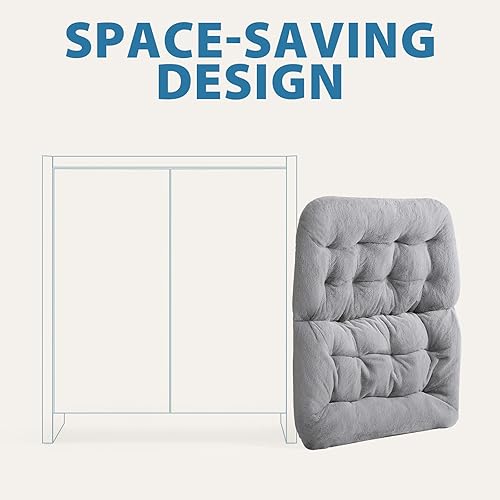 Miniatura 4 de OAKHAM Cómoda silla platillo para adultos, silla plegable de piel sintética suave para dormitorio, sala de estar, dormitorio, silla de lectura