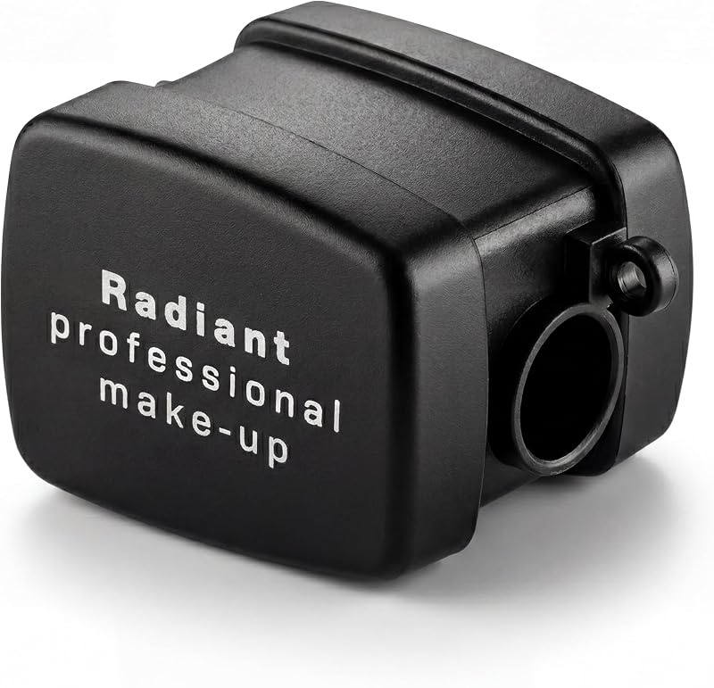 Radiant Professional Pencil Sharpener, for Soft Pencils | For Lip & Eye Pencils, Built-In Catcher, Makeup Sharpener