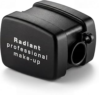 Radiant Professional Pencil Sharpener, for Soft Pencils | For Lip & Eye Pencils, Built-In Catcher, Makeup Sharpener