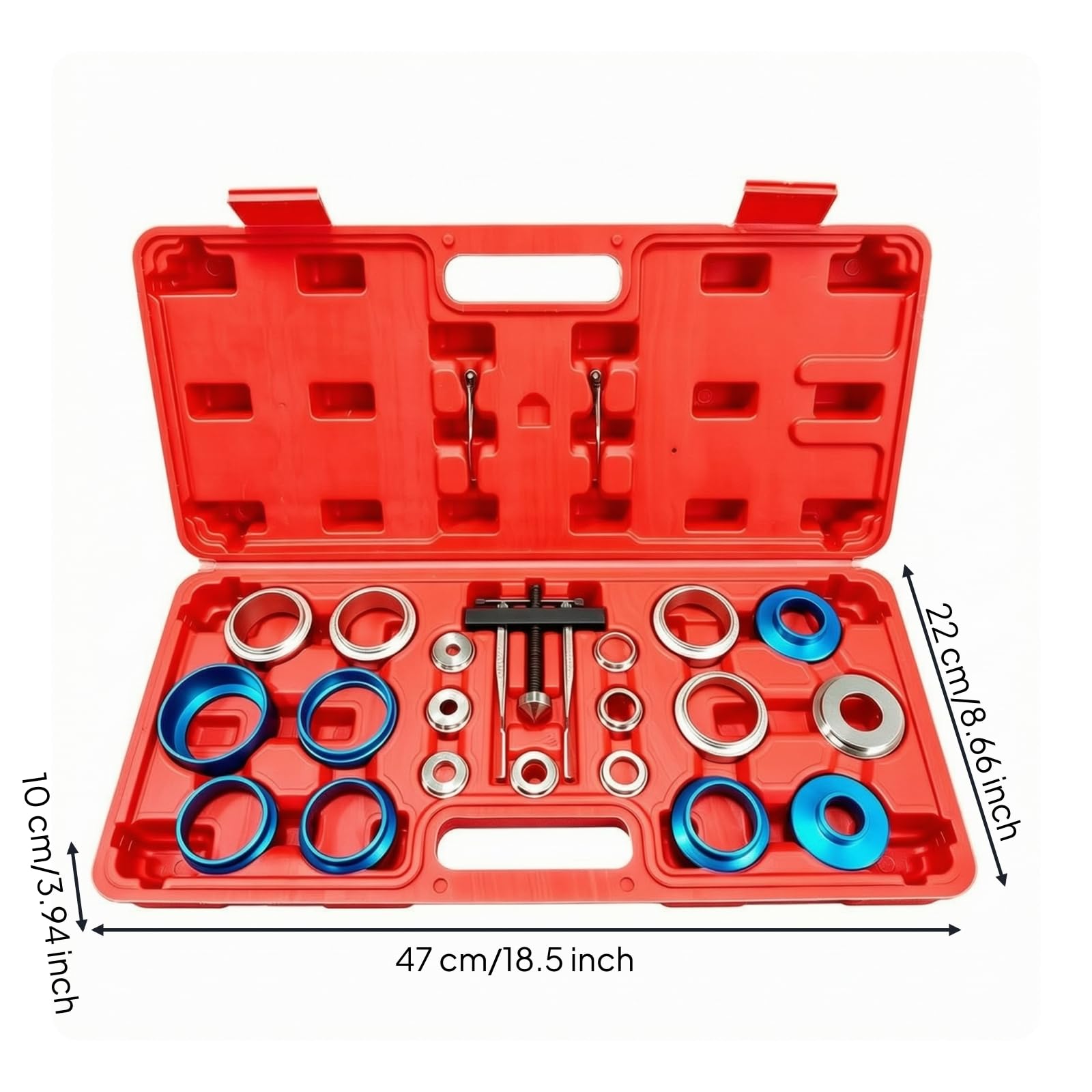 Extractor Retenes Aceite Compacto | Anillos Adaptadores Múltiples, Kit Herramientas para Sellos Motor, Universal, Herramienta, Taller Mecánico