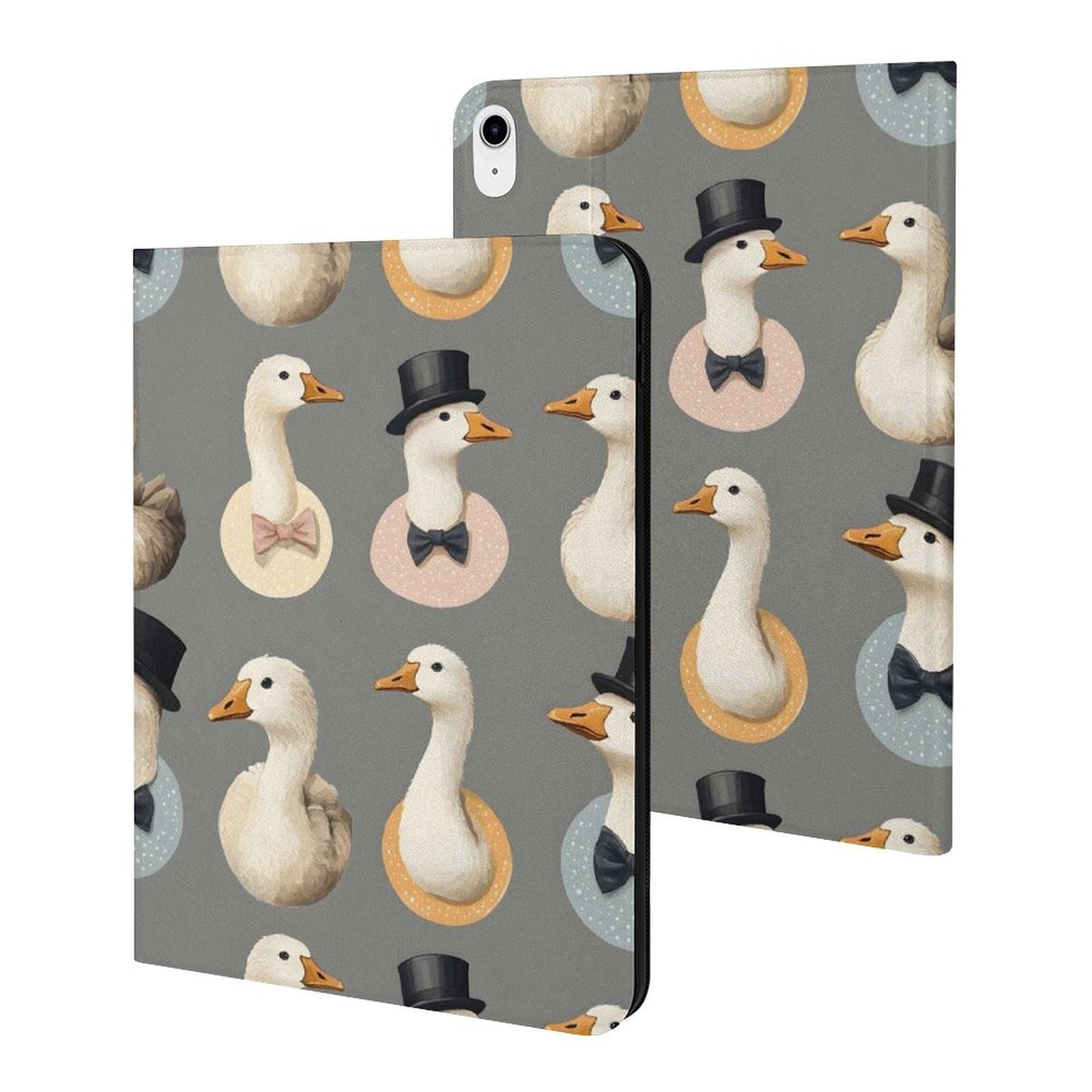 Coque iPad 10 Fine Anti Rayure Housse Légère Design Oie Réaliste avec Support Smart - 8
