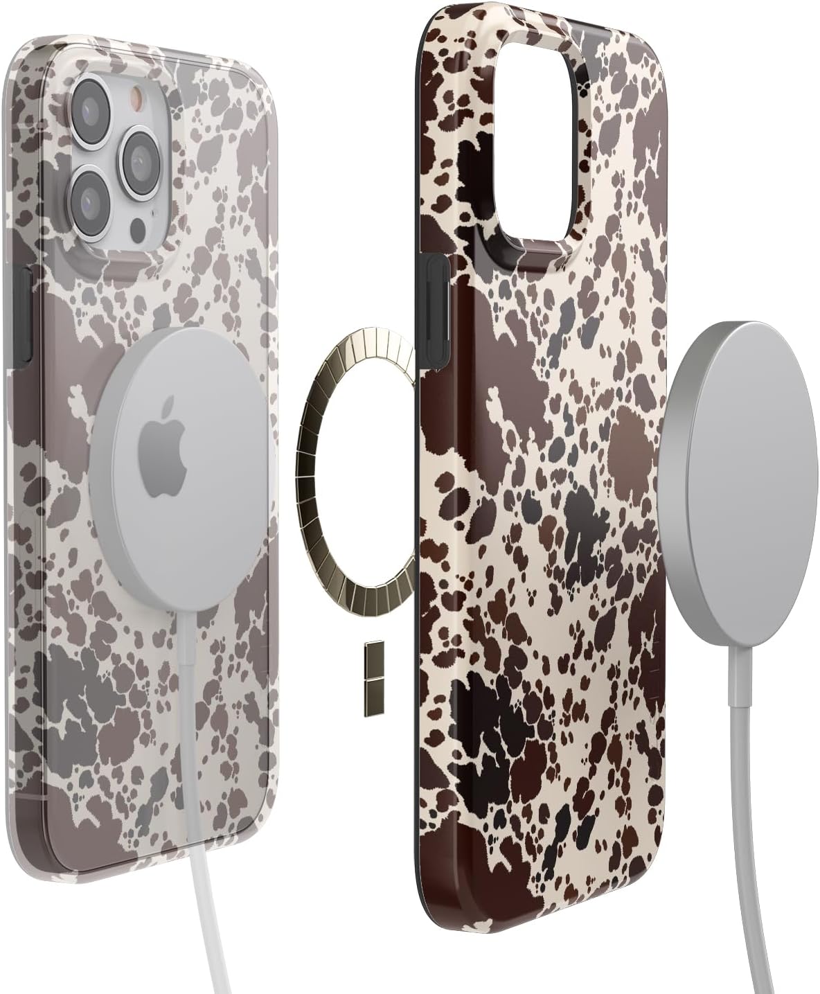 Casely iPhone 14 Pro Case | Cowgirl Envy | Cow Print | Compatible with MagSafe | Classic Ultra Slim Design