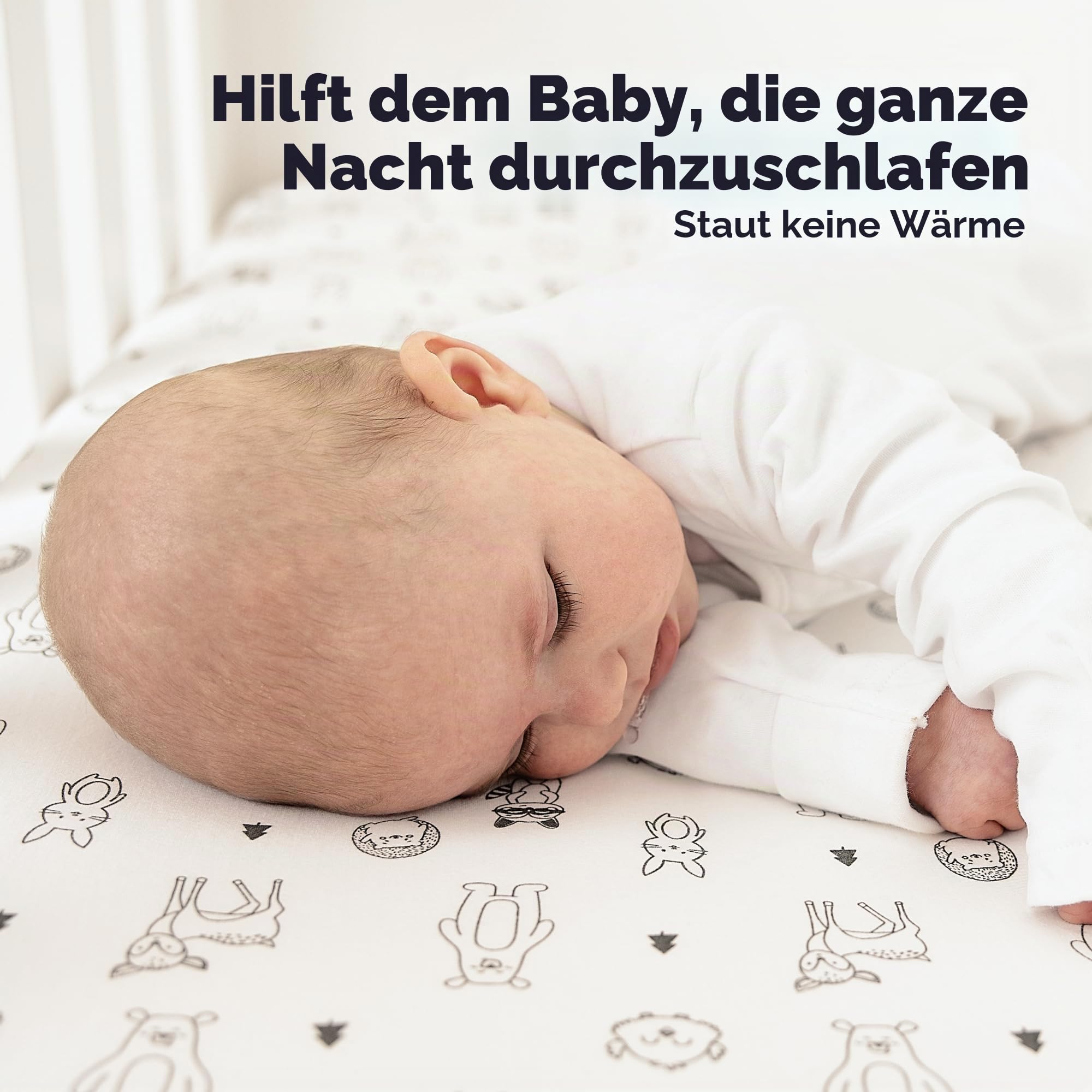 Baby Spannbettlaken 70x140 - Baby Bettwäsche Spannbetttuch, 2er Pack Bettlaken Babybett, Spannbettlaken Kinderbett, Spannbettlaken für Babybetten, Baumwolle Bettlaken Kinderbett(Woodland) | Spannbettlaken für Kinderbetten, neutral, atmungsaktiv, für Babyb