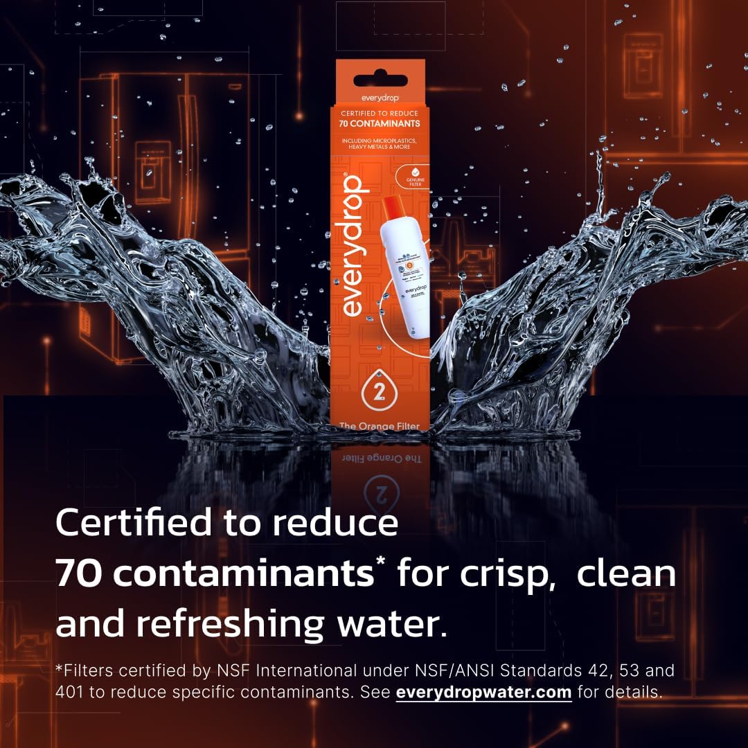 everydrop by Whirlpool Ice and Water Refrigerator Filter 2, EDR2RXD1, Single-Pack thumbnail