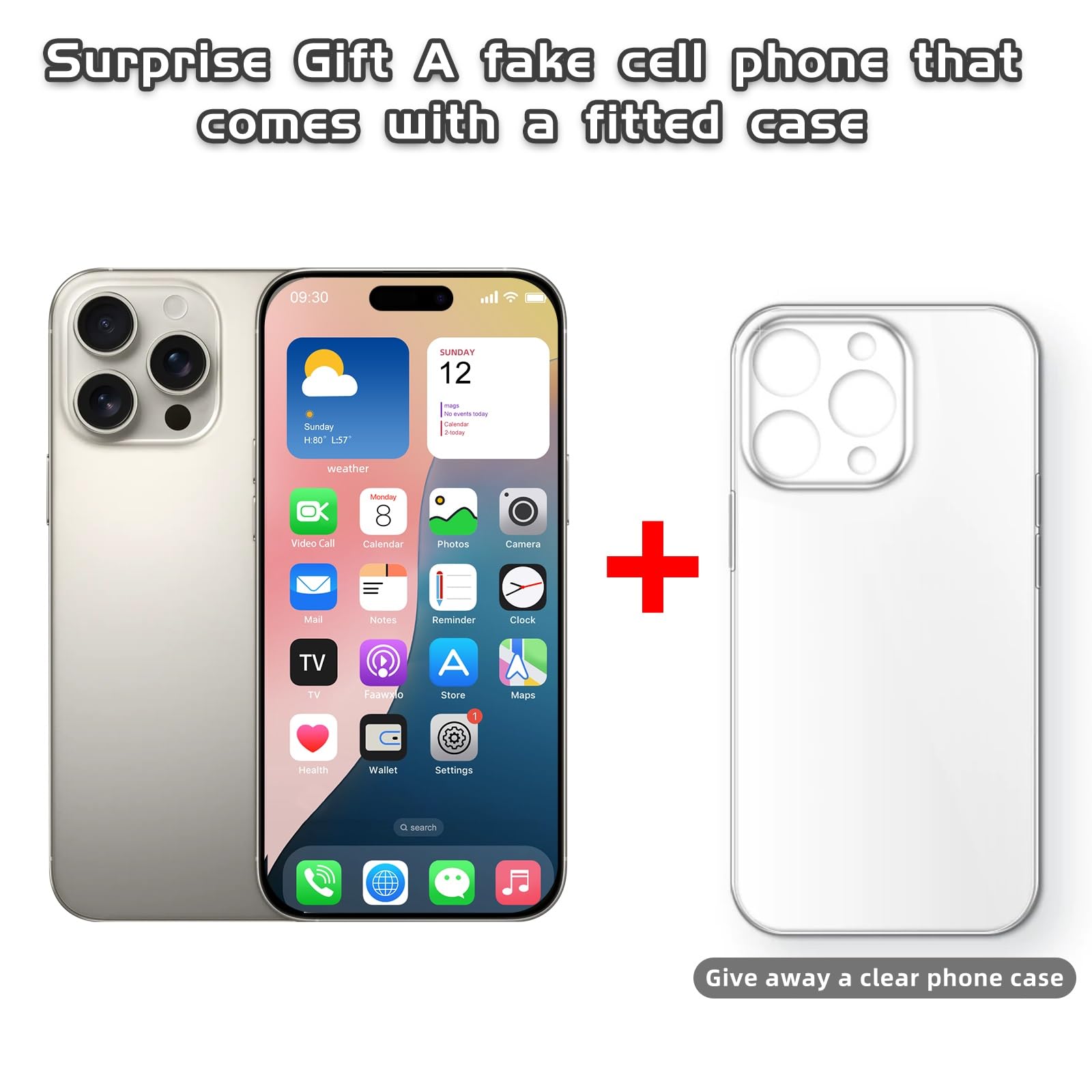Modelo de teléfono falso falso, parece el teléfono real compatible con el teléfono de 16 p.m., para exhibición de tienda de teléfonos celulares o enviar un teléfono de juguete para niños (16 ProMax 4