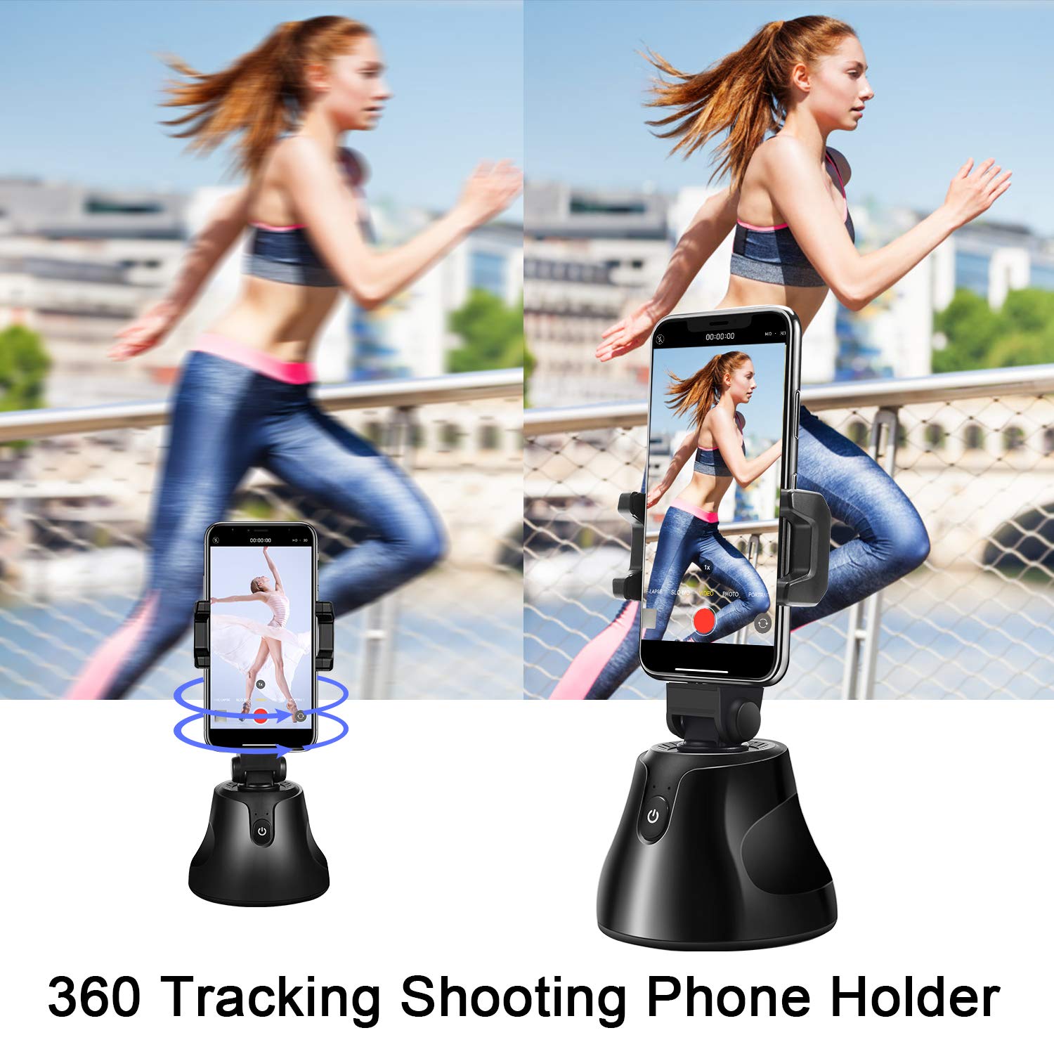 Gimbal Stabilizzatore Per Smartphone Con Rotazione 360°, Tracciamento AI Di Viso/oggetti, Treppiede Integrato, Compatibile Con IOS/Android E Custodia
