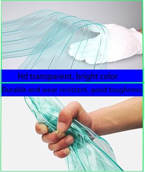 Plastic Vinyl Replacement Strip Curtain-Door,6.8 Length x 7.5 Width x 0.08Thick,Clear Waterproof PVC for Warehouse Doors, Walk-in Freezers Cooler Curtain Strips for Basement Stable, Pet House.