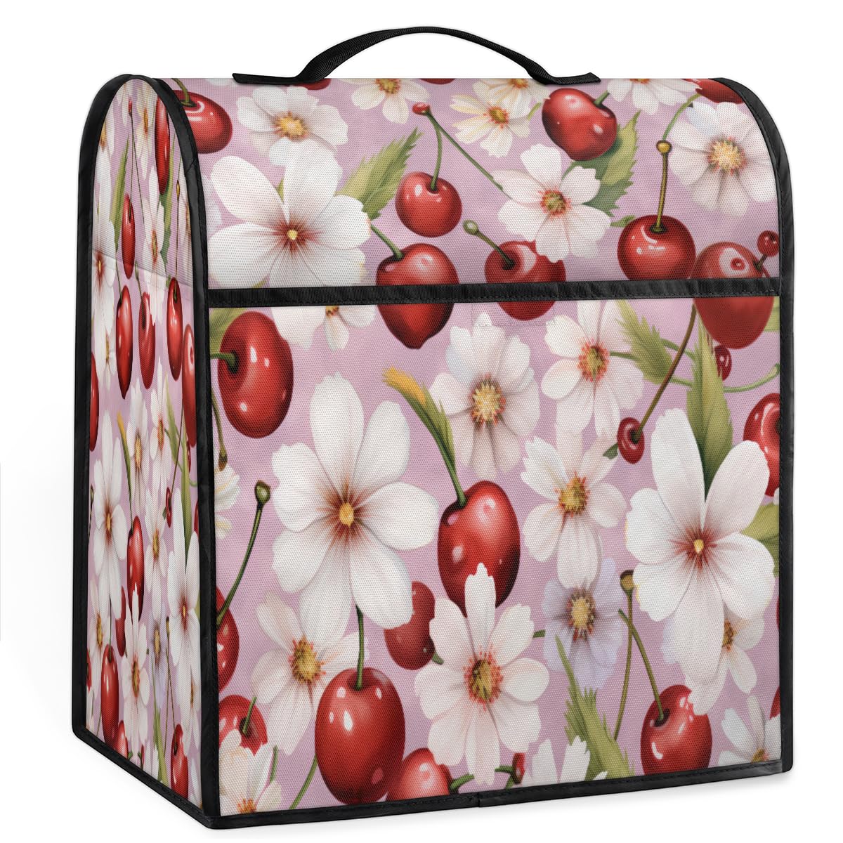 Coffee Maker Cover Cherry Daisy Kitchen Appliance Covers Small Appliance Covers Blender Cover Juicer Cover Dust Covers for Kitchen Appliances with Top Handle and Pockets,Washable,B56