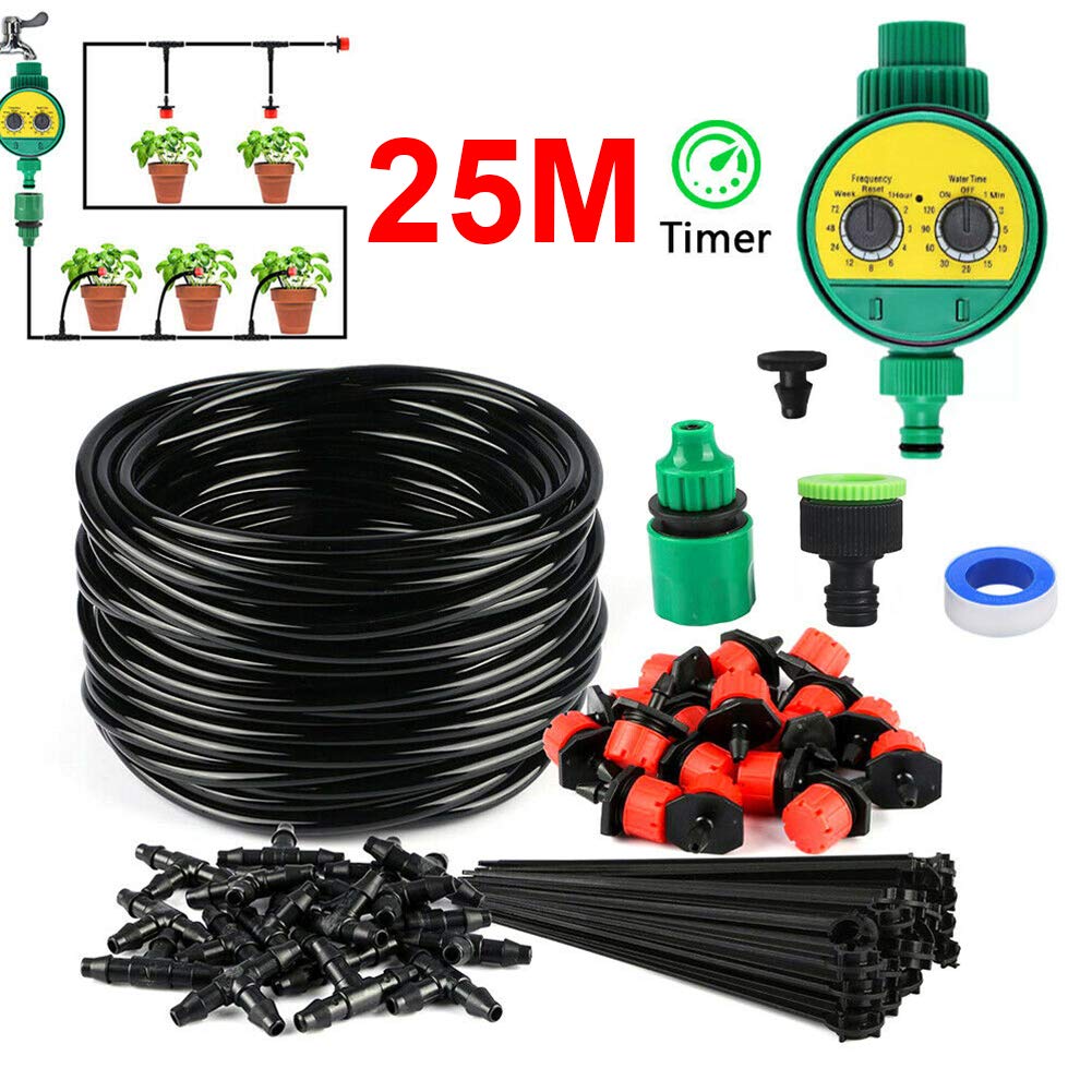 Buy Johannas 25m Irrigation System with Automatic Timer Garden Hose