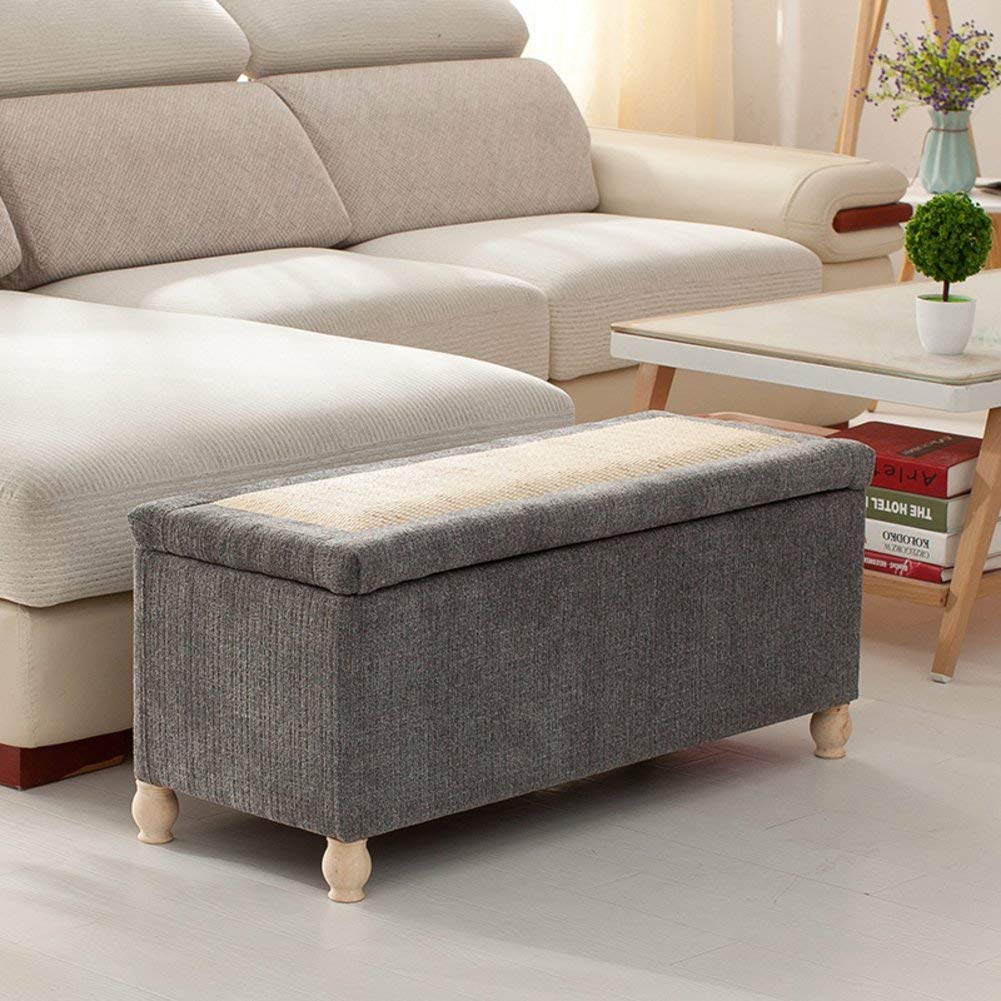 Boîte de rangement et banc d'entrée gris pour organiser vos chaussures