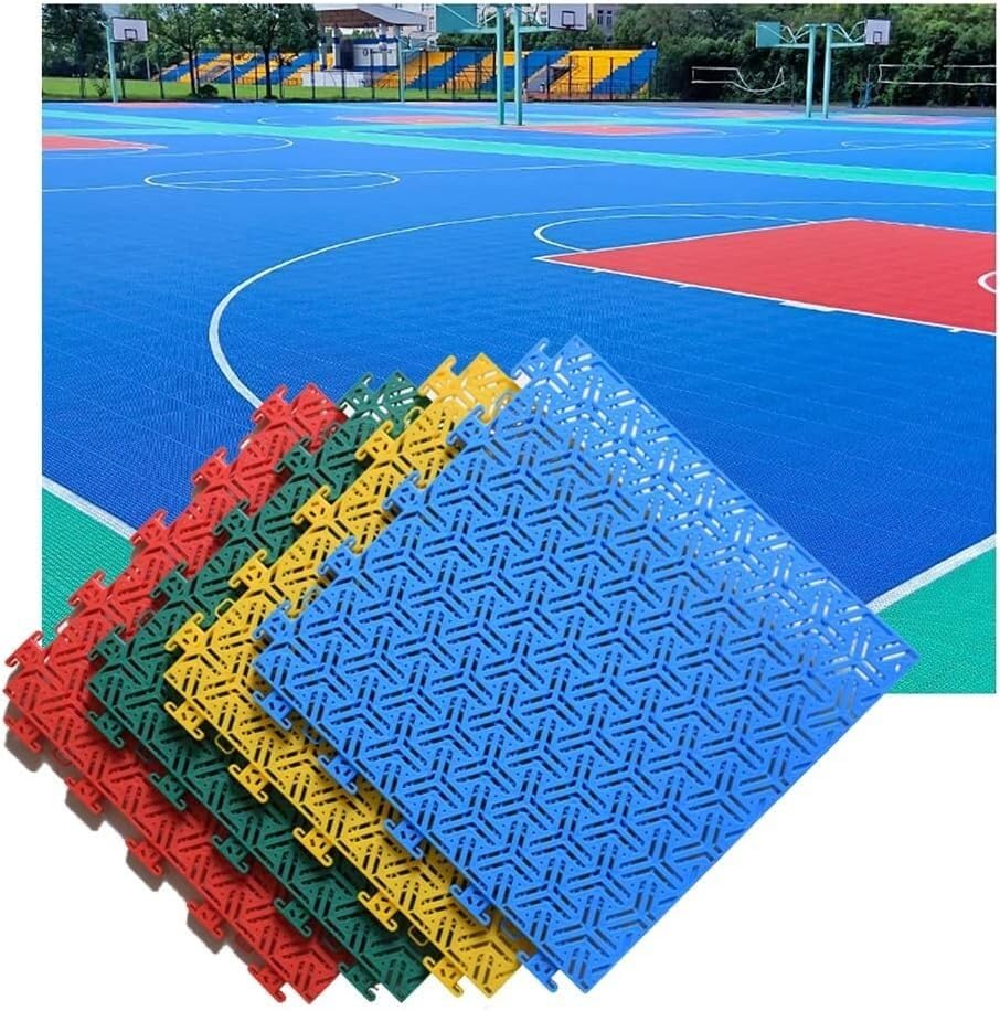 Canchas de baloncesto con azulejos modulares entrelazados para suelos de exterior