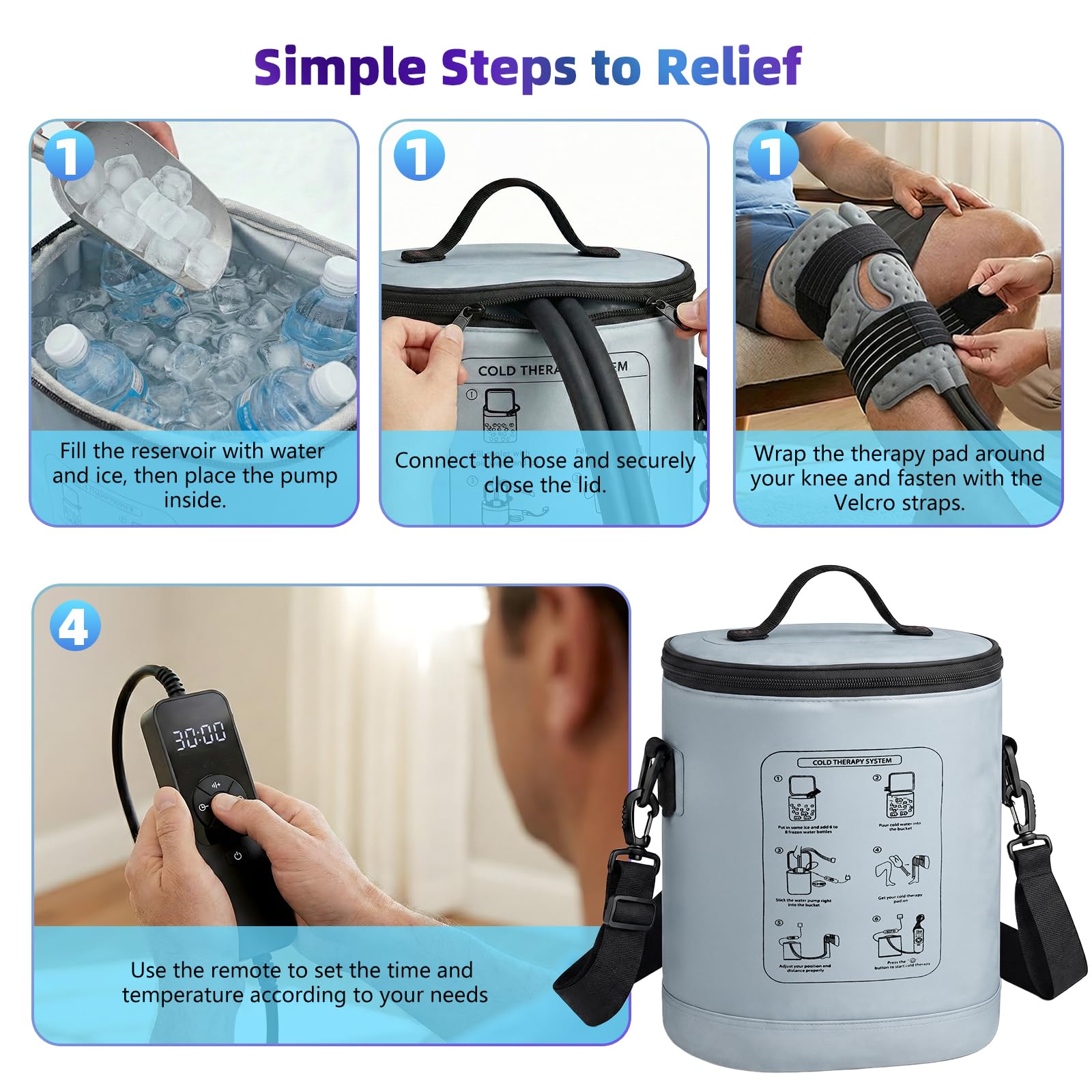 Ice Machine for Knee Pain - Portable Cold Therapy -7