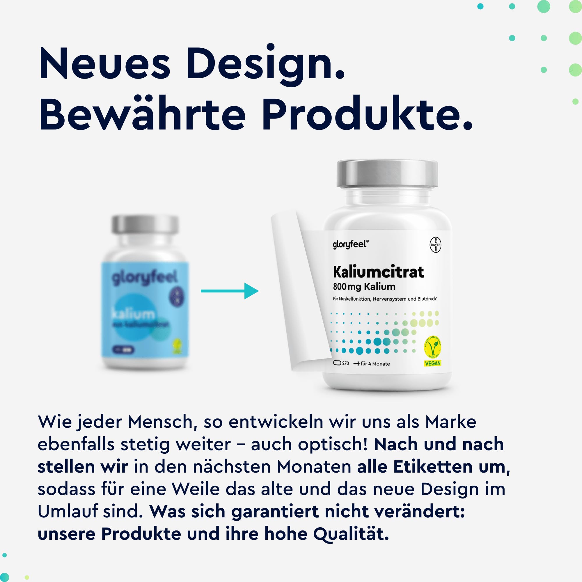 Kalium 270 Kapseln (+4 Monate) - 800mg elementares Kaliumcitrat hochdosiert - für Blutdruck, Muskelfunktion und Nervensystem * - vegan, laborgeprüft & ohne Zusätze - in Deutschland entwickelt