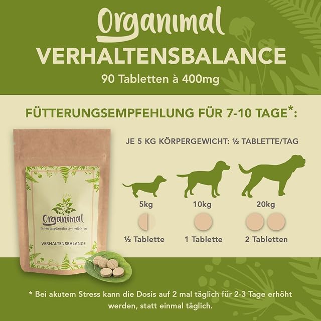 Foto 2 de 2 de Organimal Equilibrio de comportamiento 90 comprimidos - Calmante natural para perros
