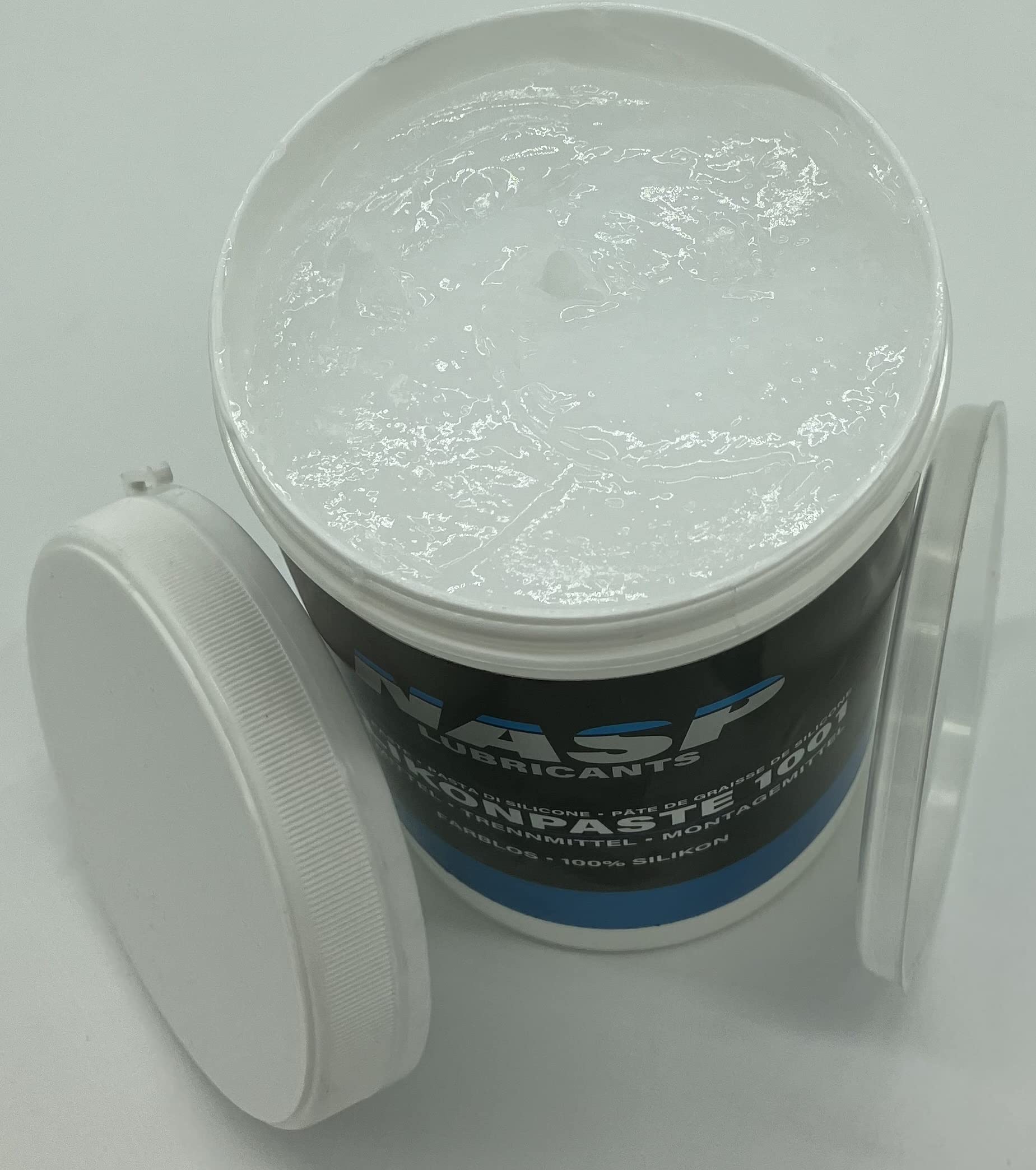 NASP - Pasta de silicona para grasa de montaje, transparente, 1 kg, fabricado en Alemania
