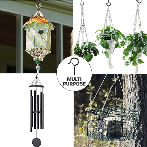 Miniatura 3 de GearHill 30 ganchos de rosca para colgar, ganchos de metal resistentes, diseño de hebilla de seguridad, fáciles de liberar, ganchos para colgar