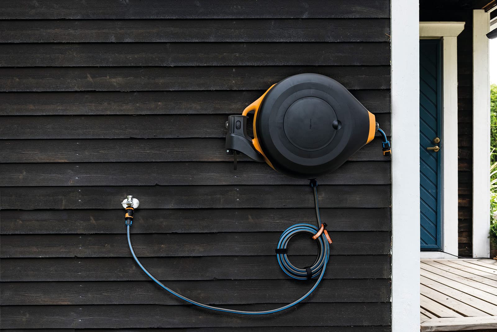 Fiskars Fixation Murale pour Dévidoir XL, Noir/Orange