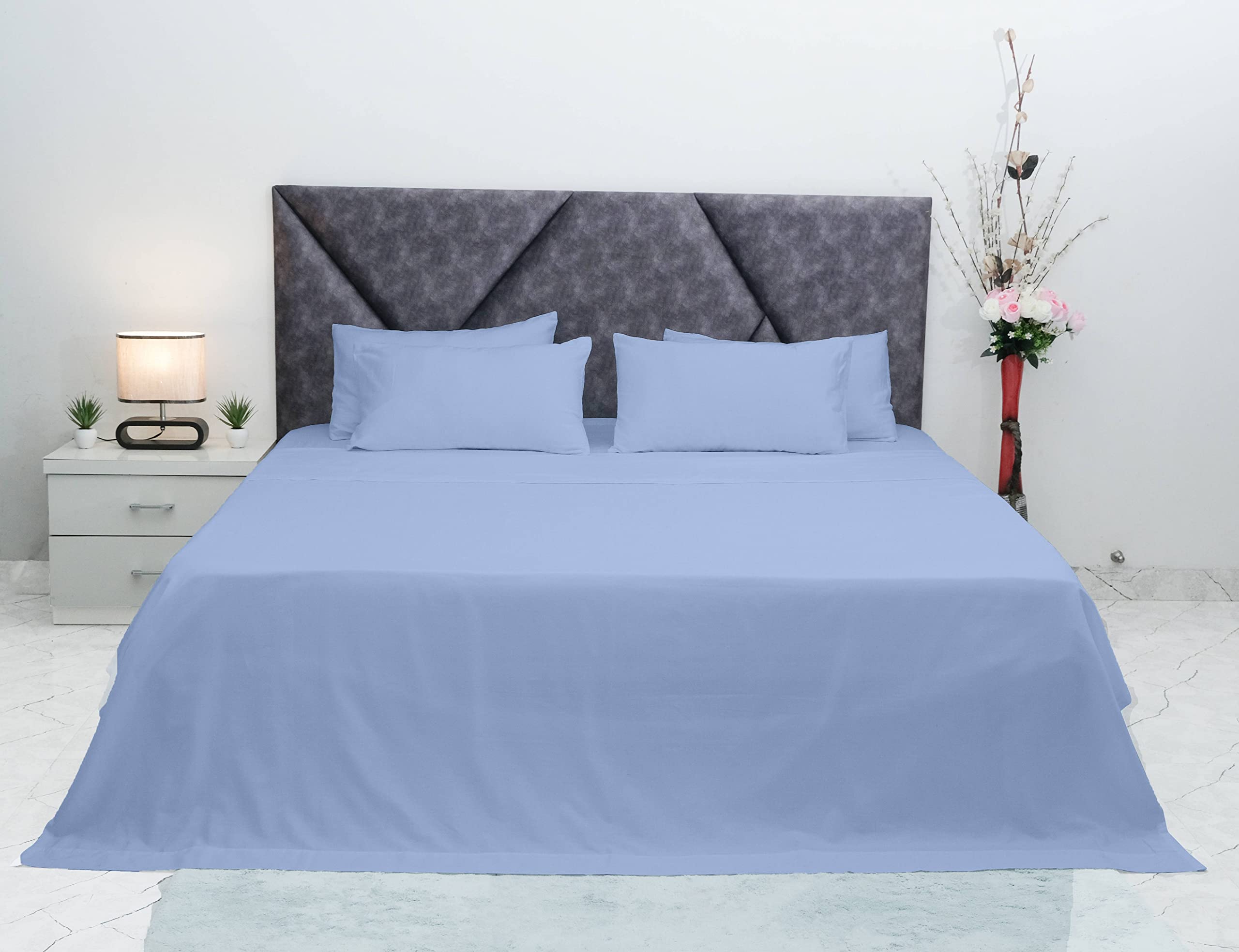 Pashmina 4-delig beddengoed met 10 inch diepe zakken - beddengoed set - 1 hoeslaken, 1 plat laken en 2 kussensloop Easy Care, 800 draaddichtheid zijdezacht Egyptisch katoen (enkele chocolade