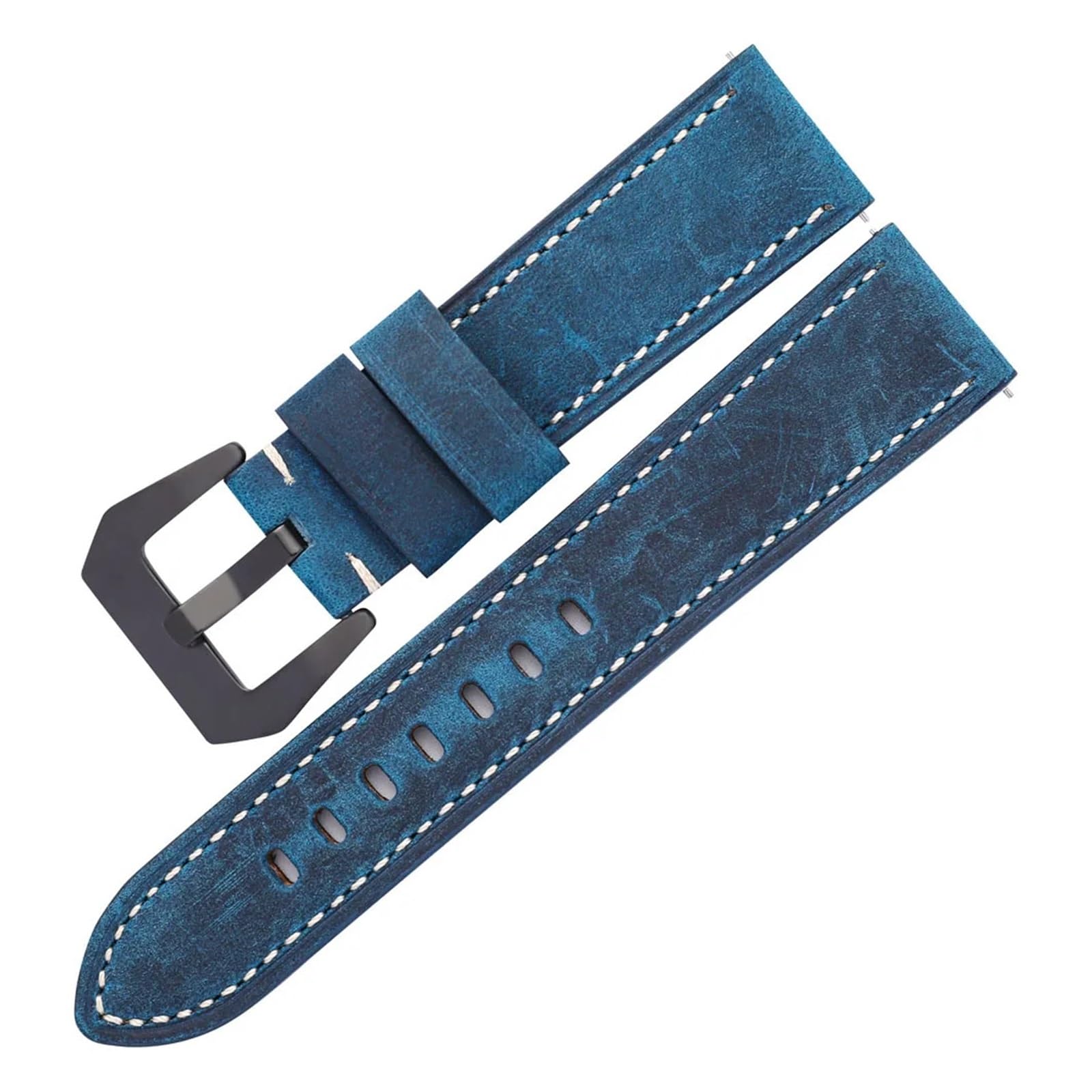 YINGO Bracelets de montre en cuir for hommes, bracelets de rechange en cuir de vache