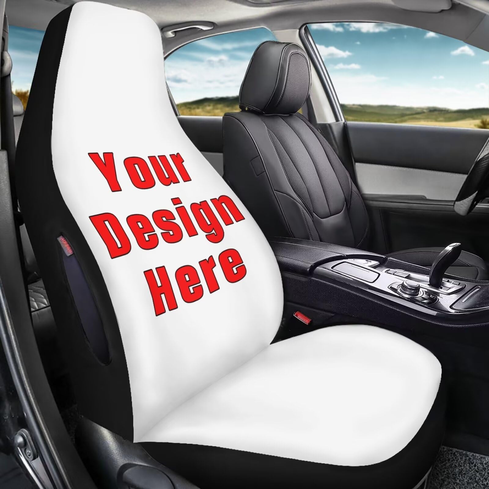 Autositzbedeckung nur Vordersitze,wasserdichte Fahrersitzabdeckung,Airbag kompatibel,Automotive Auto Innenabdeckungen Universal Fit für Autos LKW und SUVs,2 Stück Set