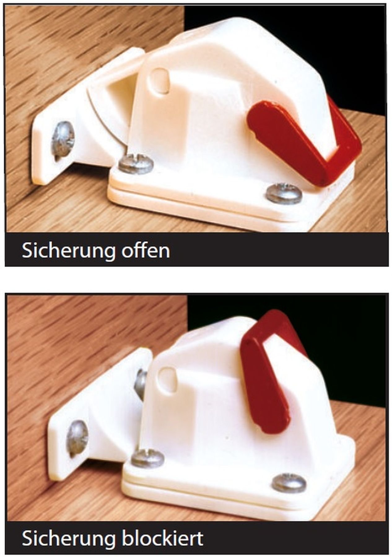 Kinder Kommoden Küchen Schranksicherung REV-A-LOCK Schloss + Magnetschlüssel (Set 3)