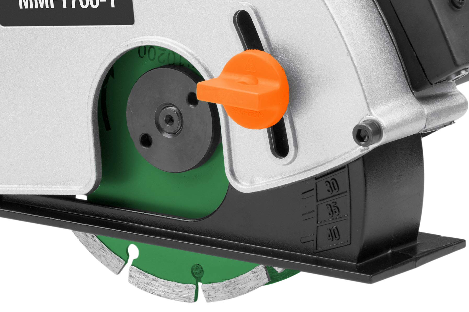 Meister Mauernutfräse 1700W, MMF1700-1 - Inkl. 2 Diamanttrennscheiben Ø 150 mm - Nutbreite bis 29 mm - 40 mm Schnitttiefe - Laser-Markierhilfe / Wandfräse mit Staubabsaugung / Schlitzfräse / 5459170