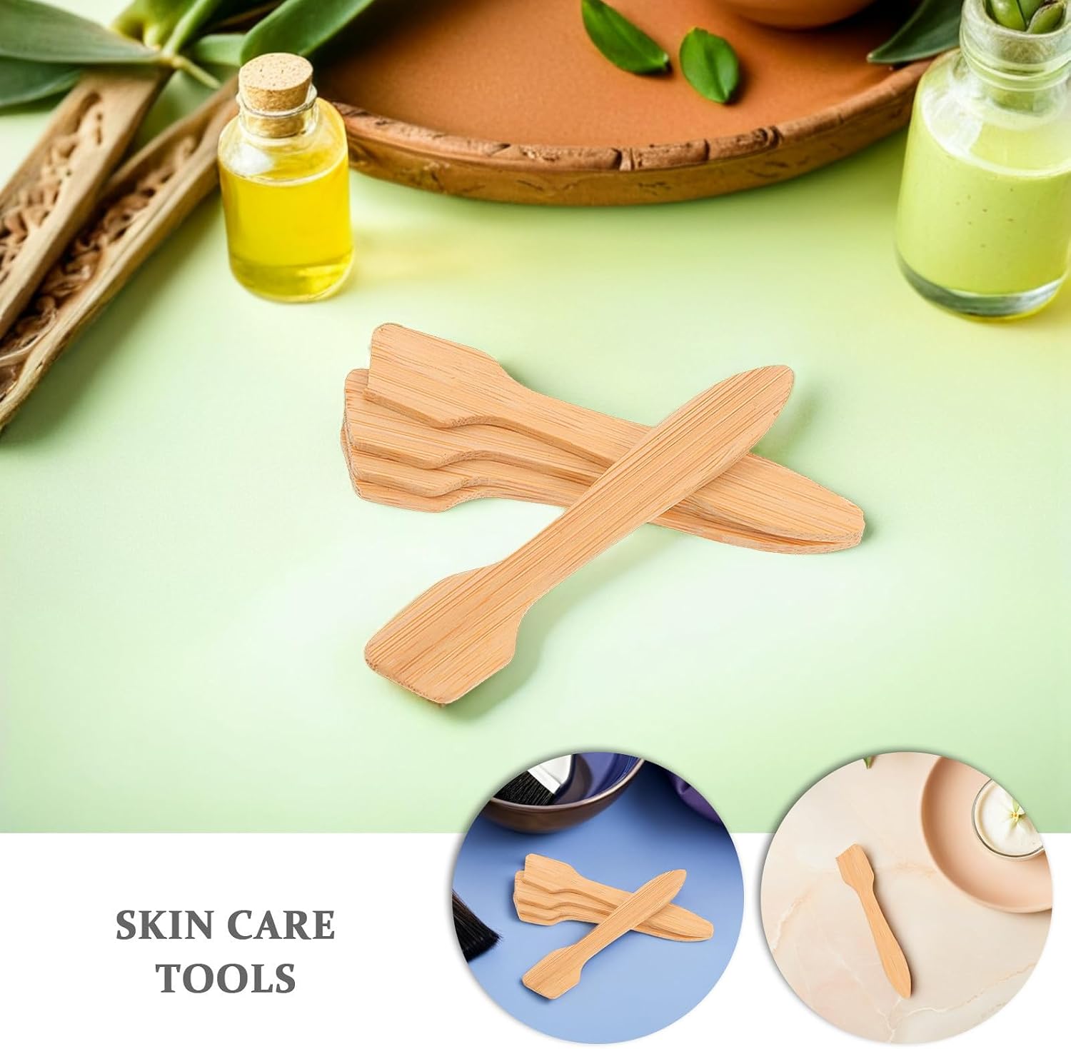 12pcs Facial Mask Spatula with Curved Head for Skincare Mixing image 5
