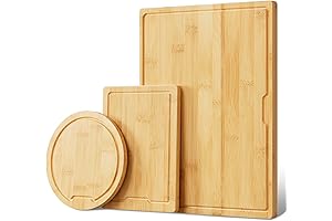 Organic Bamboo Cutting Board Set: Premium Kitchen Chopping Boards
