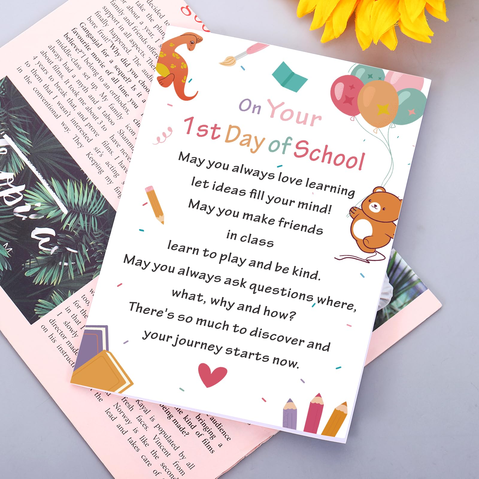 First Day Of School Cards - Back To School Greeting Cards For Students, Teachers & Kids With Encouraging Messages
