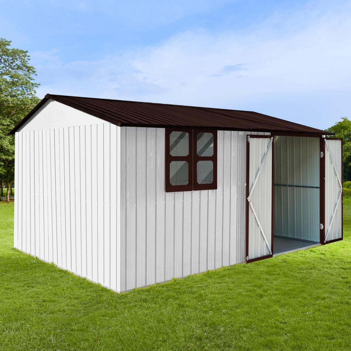 10x12ft Large Shed Clearance,Outdoor Storage Sheds with Window and ...